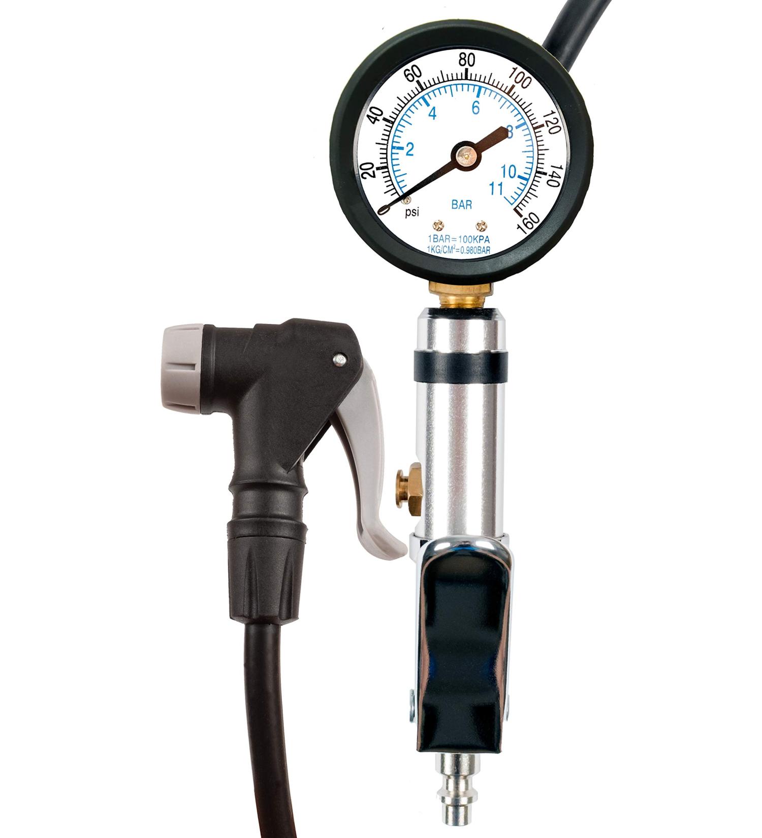 CycloSpirit Universal Tire Inflator Gauge with Auto-Select Valve - Presta & Schrader Air Compressor Tool - Buy Online on GoSupps.com