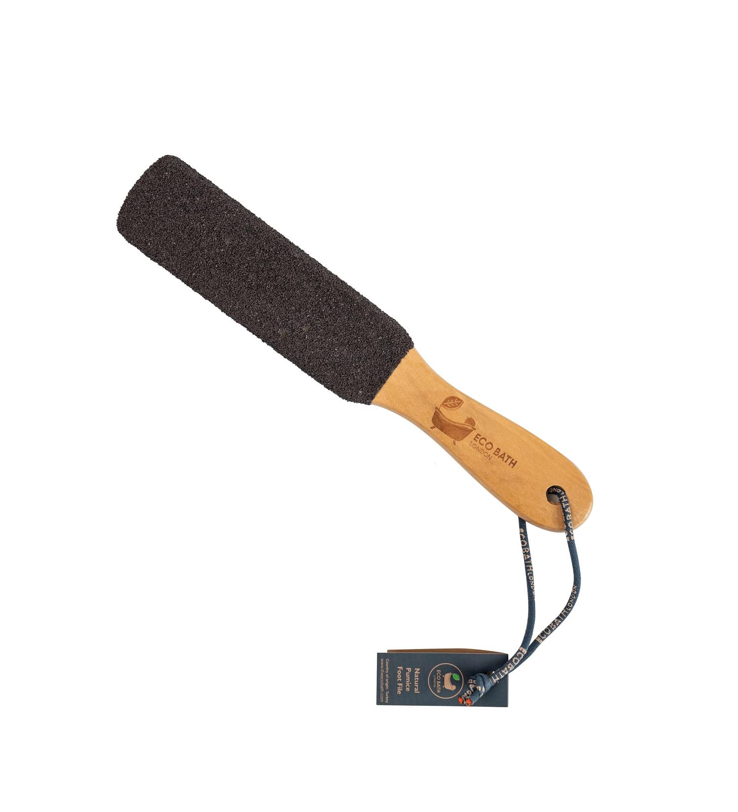 Eco Bath Natural Pumice Foot File for Men and Women - Callus & Dead Skin Remover with Wood Handle - Buy Online on GoSupps.com