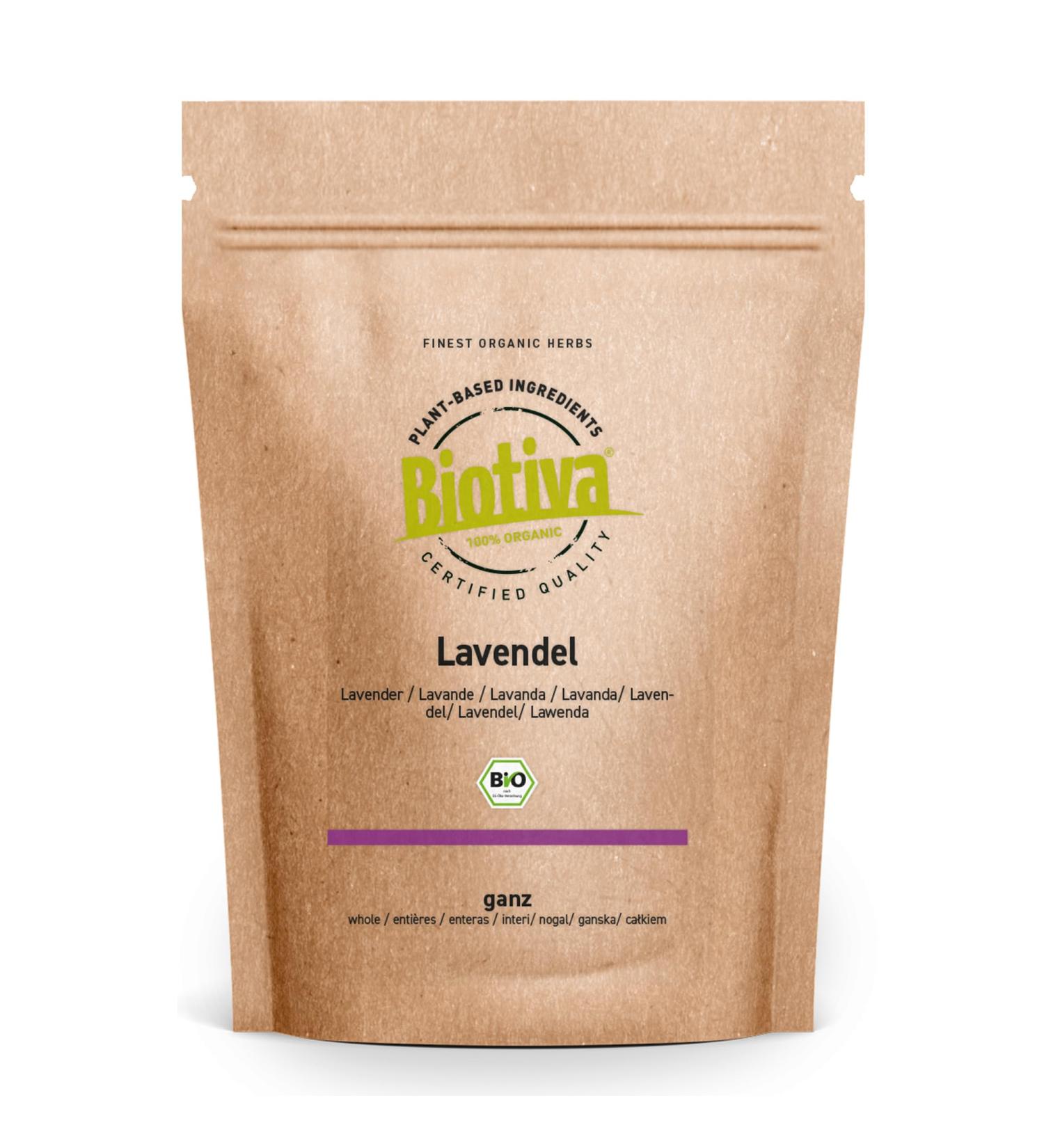Fleurs de lavande bio enti res 250g - th de lavande bleue - th de lavande - embouteill et contr l en Allemagne - Biotiva - Buy Online on GoSupps.com