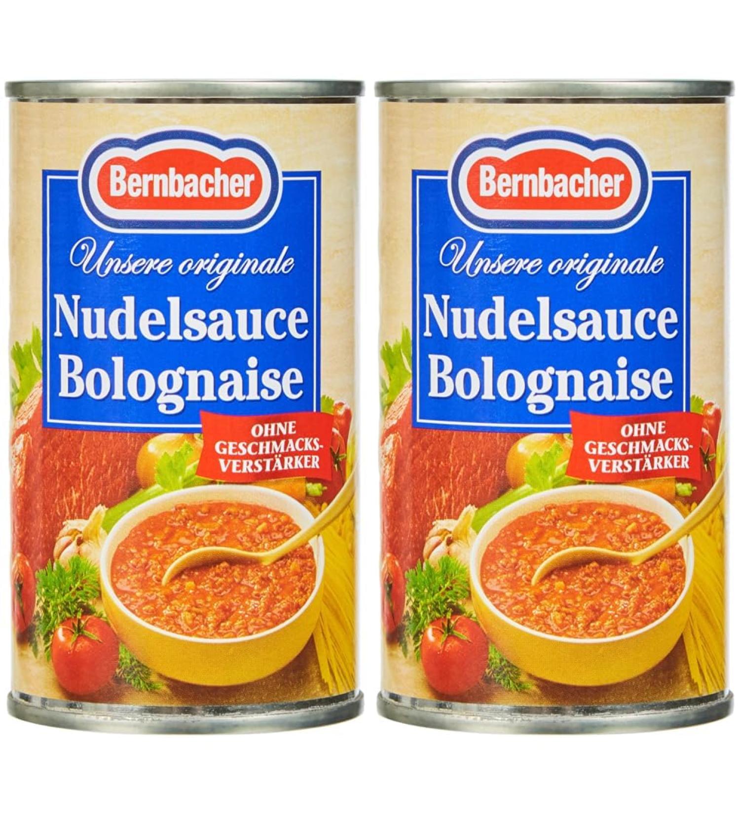 Bernbacher Pasta Sauce Bolognese - 170 ml Can (Pack of 2) | Authentic Italian Flavor | Buy Internationally Online - Buy Online on GoSupps.com