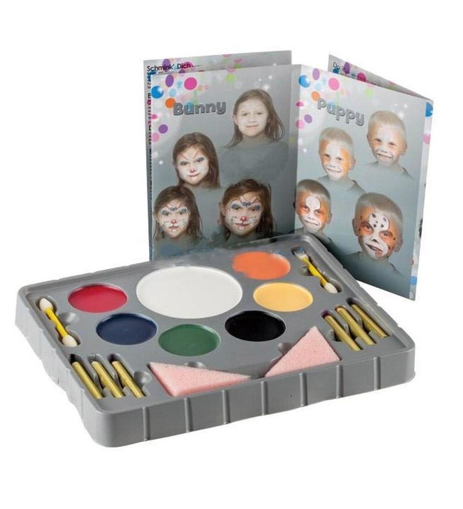 Goodmark 631217 - Clown make-up set make-up make-up pencils applicators sponges and make-up instructions