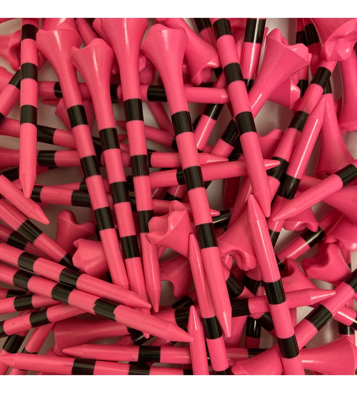 Pride Performance Golf Tee Striped - 3-1/4 Inch, 100 Count - Citrus Pink - Buy Online on GoSupps.com