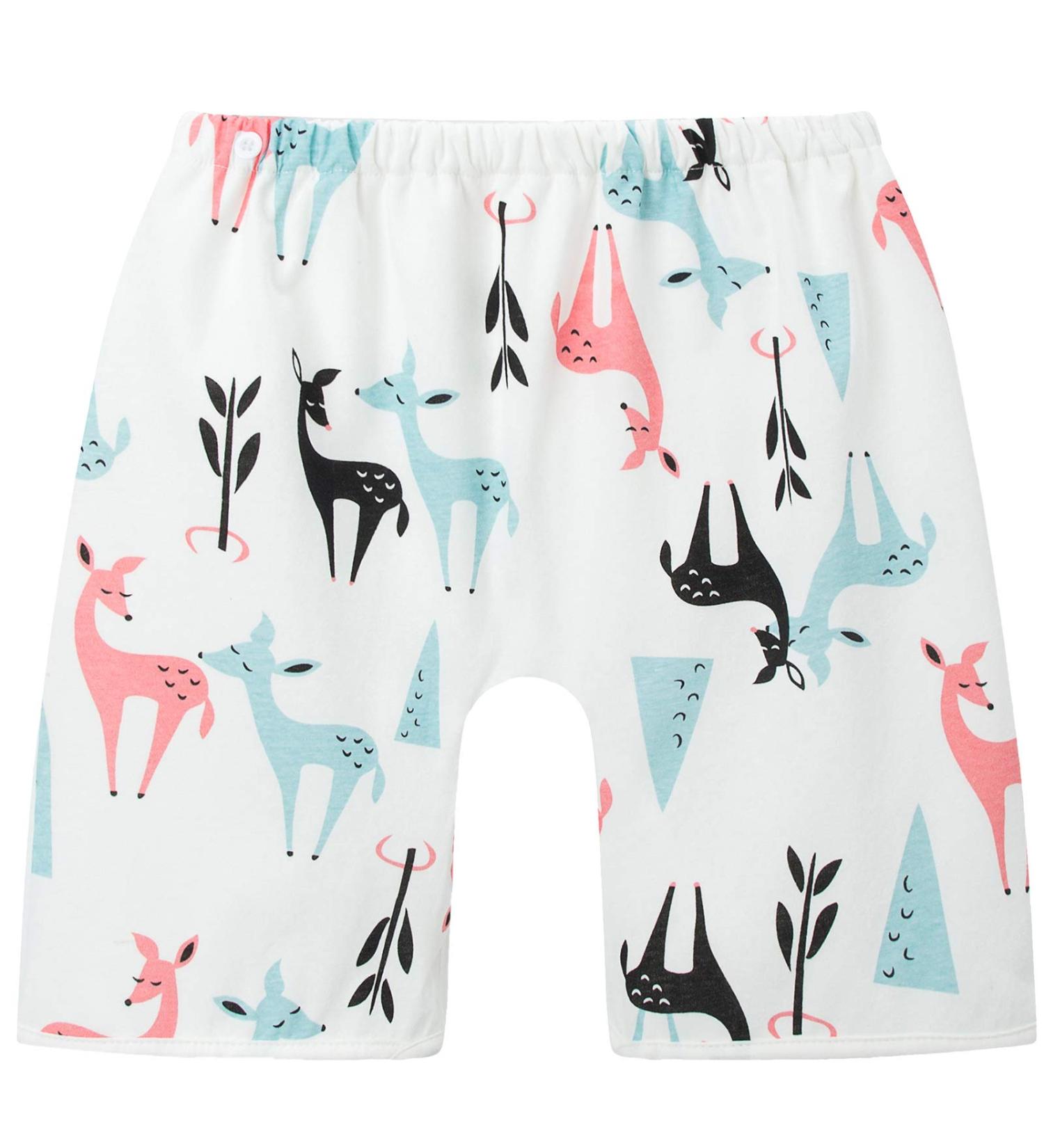 Baby Toilet Training Pants | Waterproof Reusable Cotton Diaper Skirt | Cute Cartoon Fawn Design | Kids 2-in-1 Skort Pants | Low Waist | M Size - Buy Online on GoSupps.com