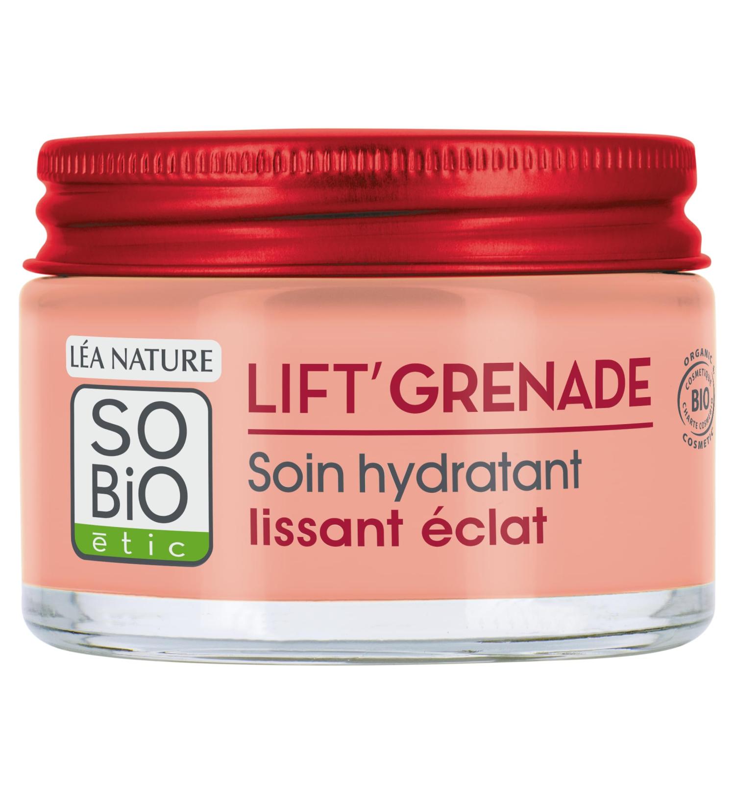 L A NATURE SO BiO tic | Smoothing moisturizing radiance care - Lift'Grenade | Wrinkle + Radiance Innovation | Reduced wrinkles | All skin types | 99% natural origin | Made in France | 50 ml - Buy Online on GoSupps.com