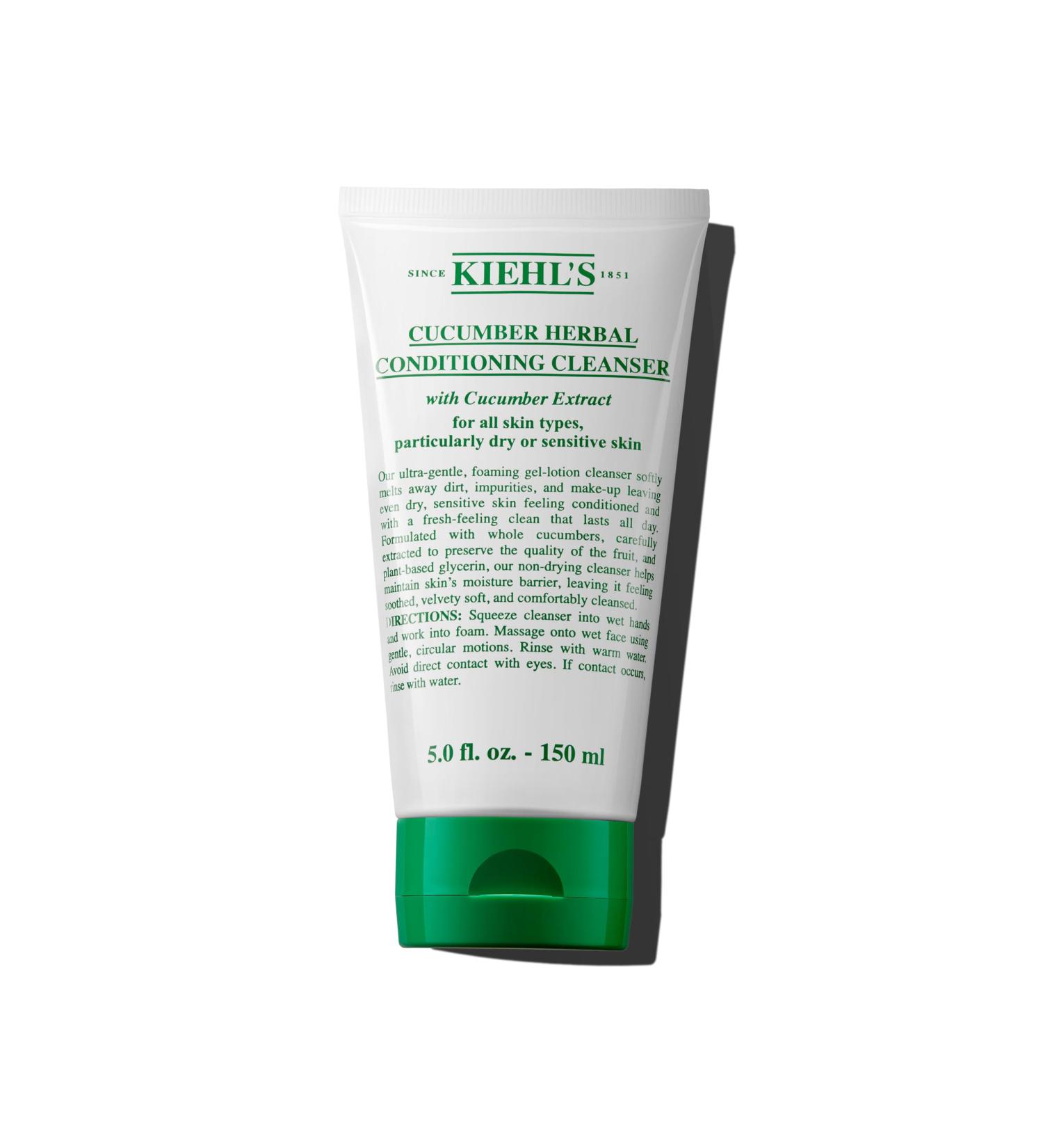 Kiehl's Cucumber Herbal Conditioning Cleanser | Gentle Face Wash for Dry & Sensitive Skin | Hydrating & Non-Drying Formula | 5 fl oz - Buy Online on GoSupps.com