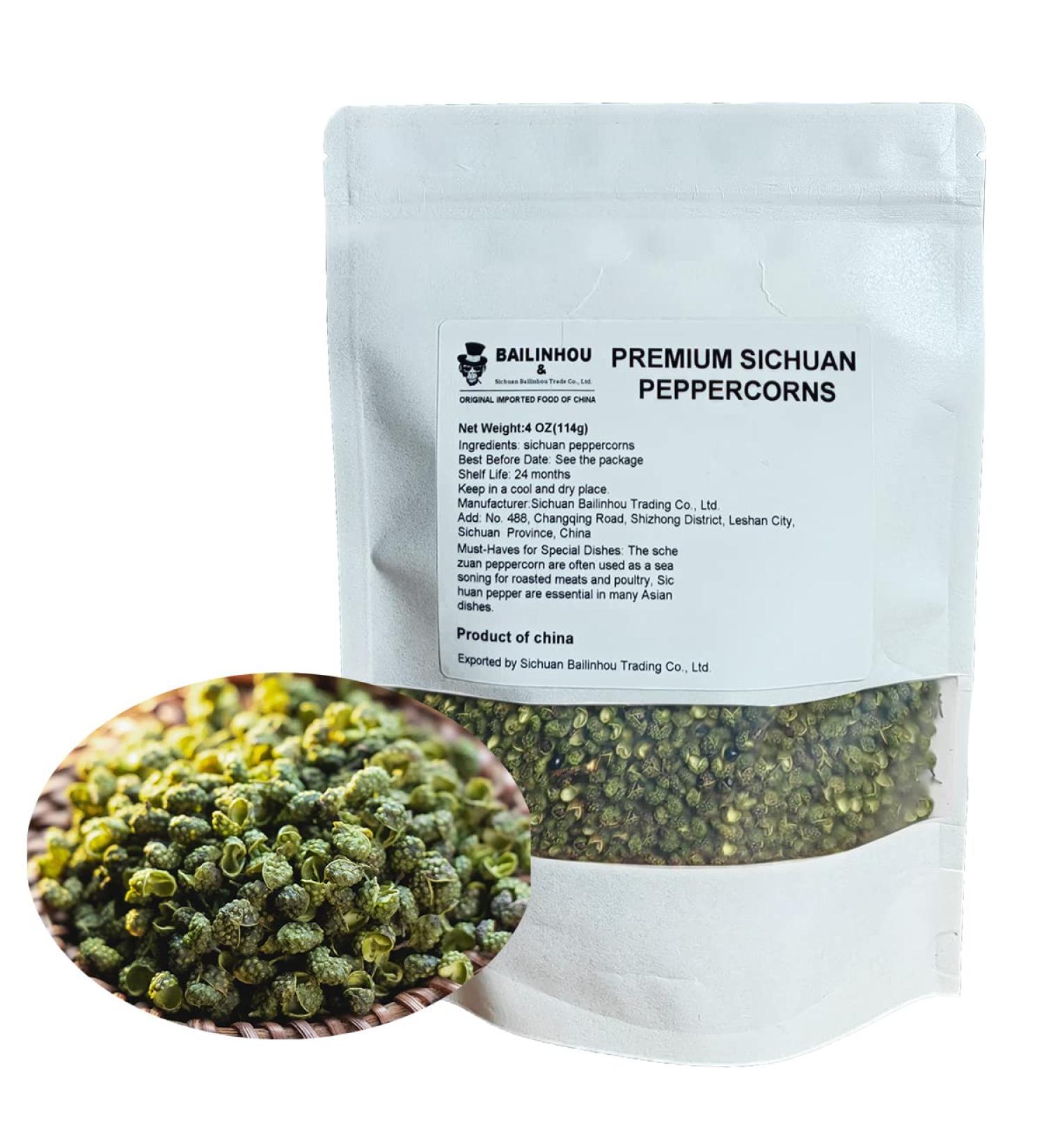 BAILINHOU Premium Szechuan Green Peppercorns & Peppers 114g - Imported from China - Buy Online on GoSupps.com