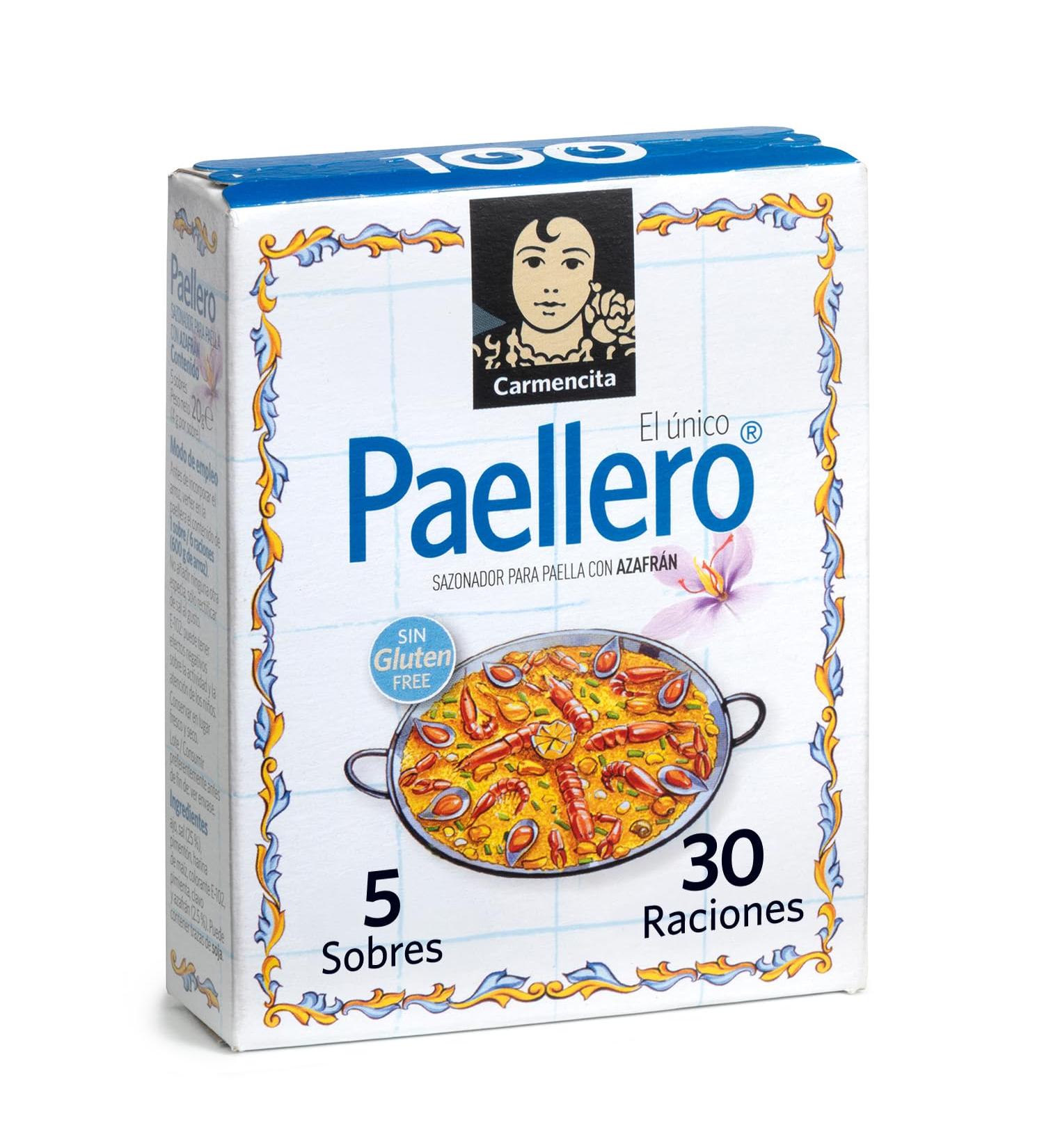  Carmencita Carmencita Set of 5 bags of 4 g for saffron paella gluten-free 30 servings 20 g - Buy Online on GoSupps.com