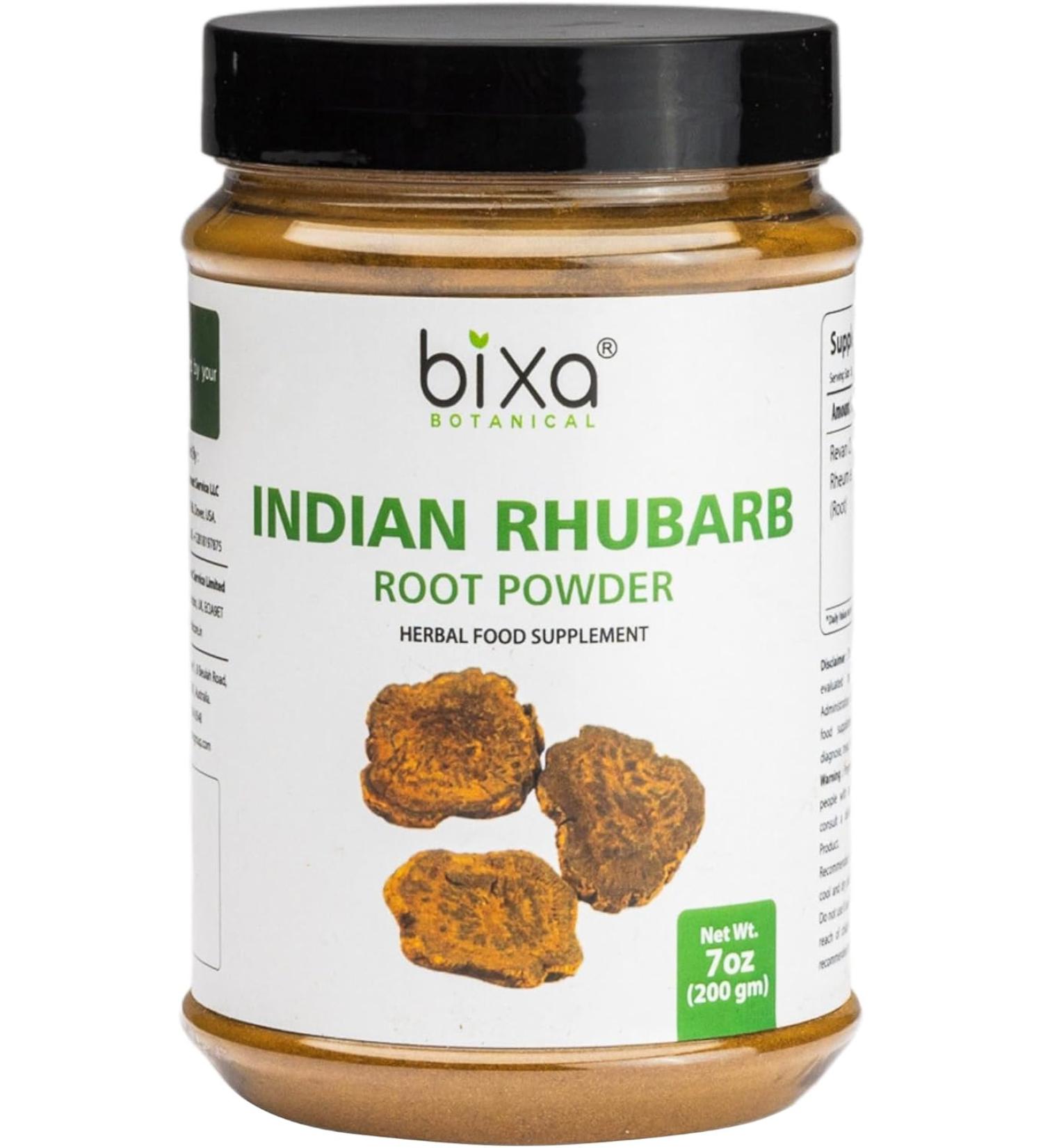 Indian Rhubarb (Rheum Emodi) 7 Oz (200g) - Immune Booster & Laxative Support by Bixa BOTANICAL - Buy Online on GoSupps.com