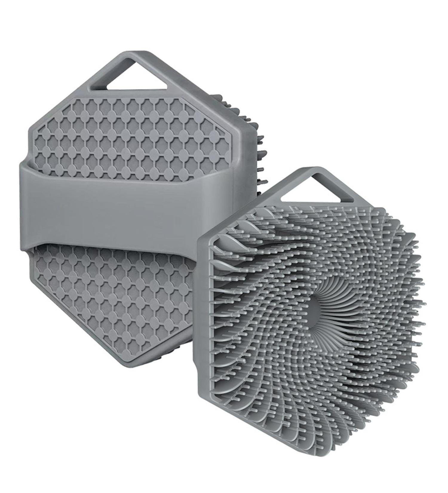 Buy Hexagon Silicone Shampoo Brush & Scalp Massager - Best for Hair Growth | Shower Brush & Face Scrubber for Men & Women - Buy Online on GoSupps.com