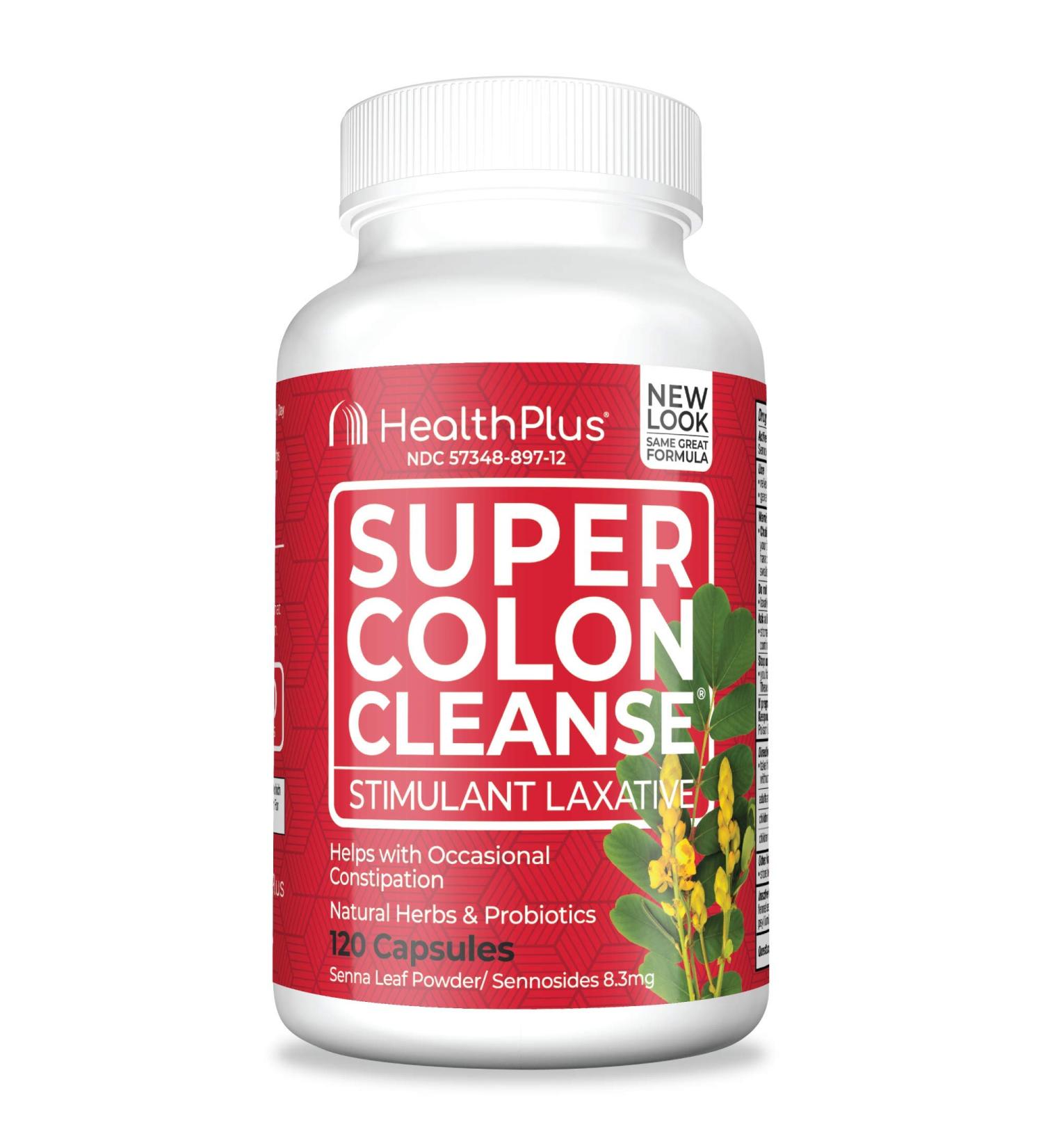 Health Plus Super Colon Cleanse Laxative 530mg 120 Count - Pack of 1 - Buy Online on GoSupps.com