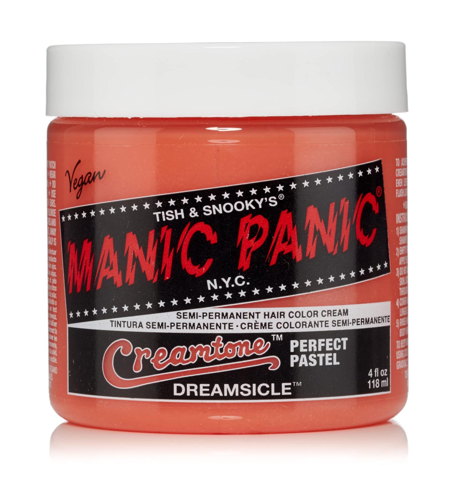 Manic Panic Dreamsicle Pastel Semi-Permanent Hair Dye 118ml - Vegan & Cruelty-Free Orange Hair Color - Buy Online on GoSupps.com