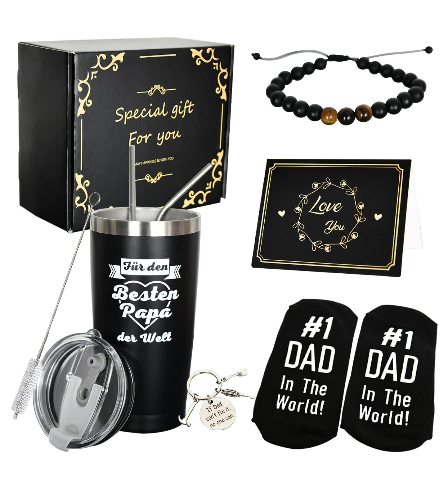 Best Dad Birthday & Father's Day Gifts | Funny 20oz Stainless Steel Coffee Mug Gift Box - Buy Online on GoSupps.com