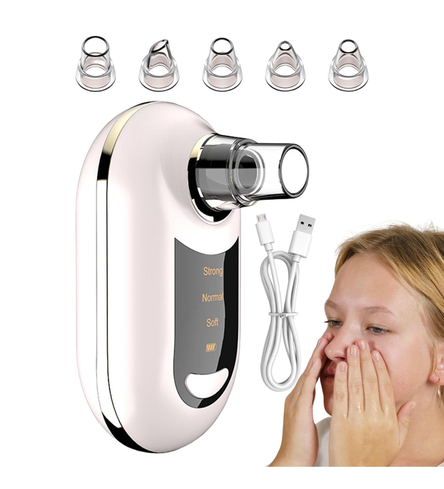 Facial Suction Pore Cleaner - Clogged Pore Remover | White Spot Vacuum Extractor 3 Levels Of Suction Use At Home Or In The Shower Women And Teens - Buy Online on GoSupps.com