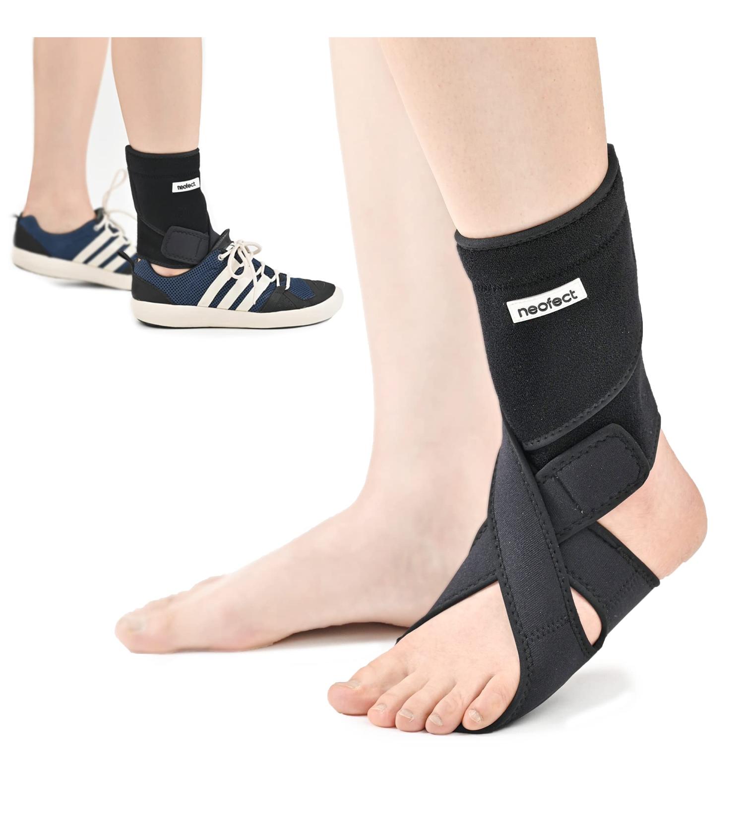 Drop Foot Brace - Adjustable AFO Ankle Brace for Walking | Stroke Recovery Support Comfortable & Breathable (Large/Right - Buy Online on GoSupps.com