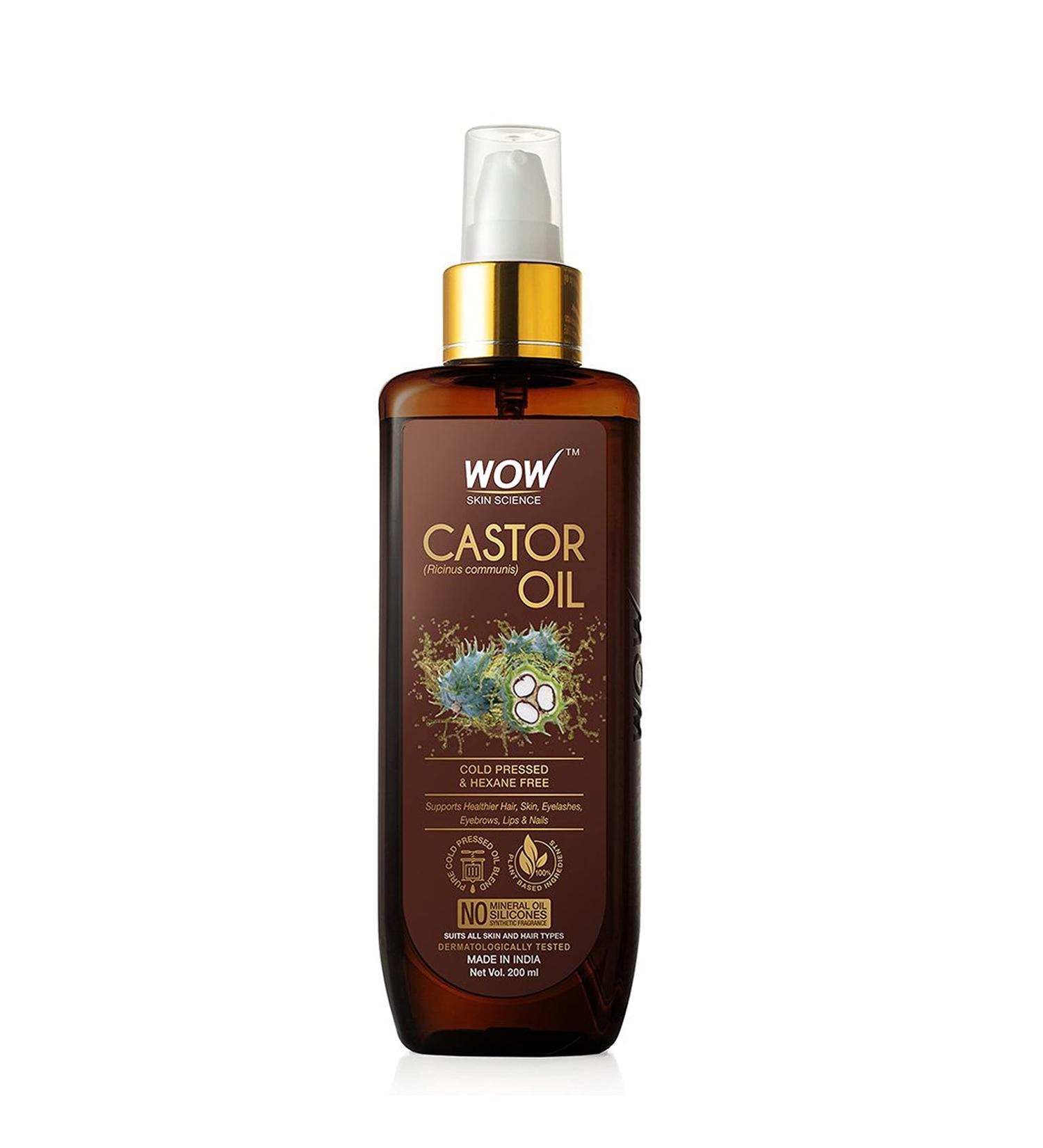 Wow Skin Science Castor Oil 6.8 oz - Premium Cold-Pressed Natural Oil for Hair & Skin - Buy Online on GoSupps.com