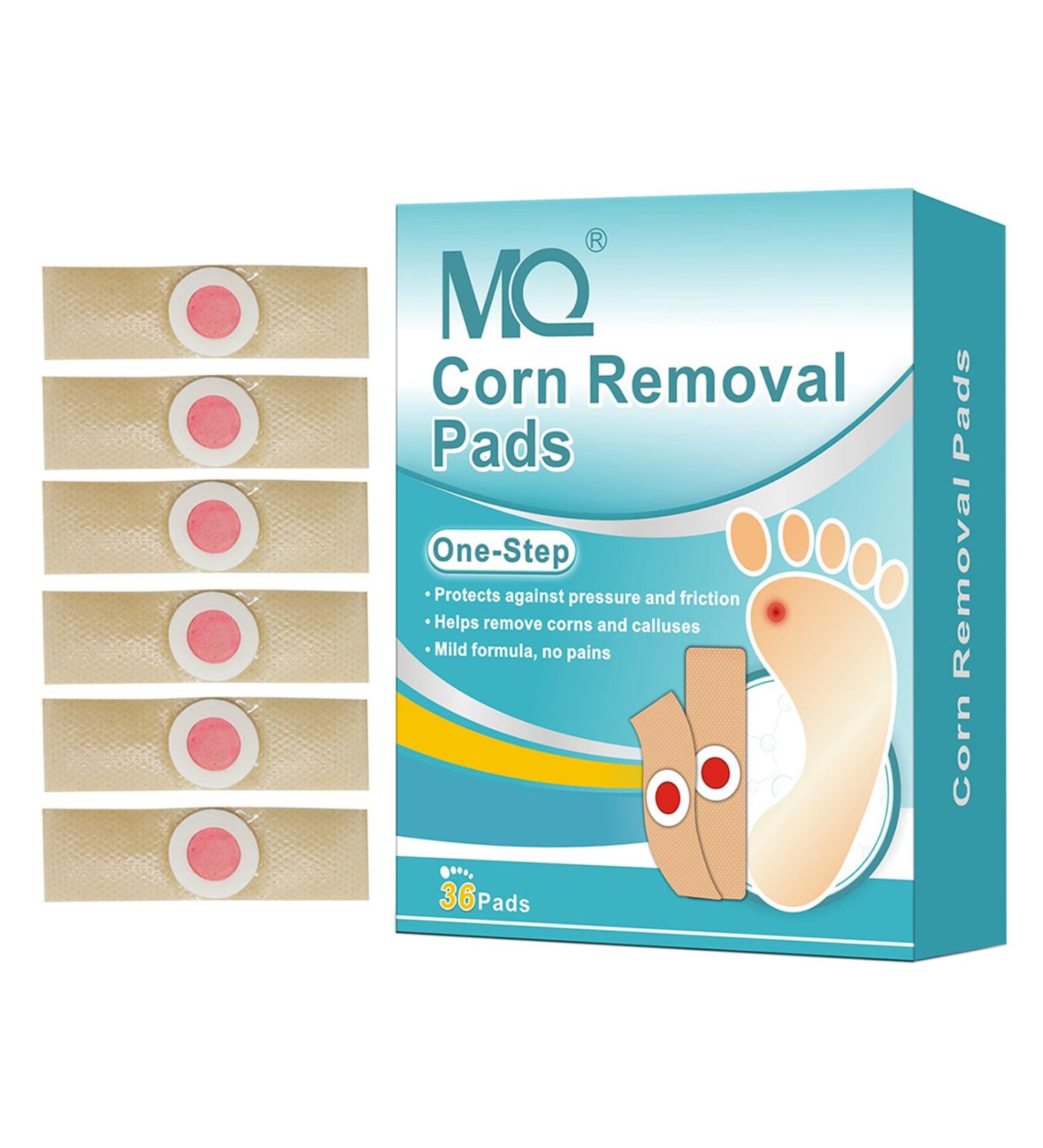 MQ 36 Pcs Corn Removal Pads for Foot Corn, Toe Corn, Callus Removal - Stops Wart Regrowth & Provides Pain Relief - Foot Care (36 Count) - Buy Online on GoSupps.com
