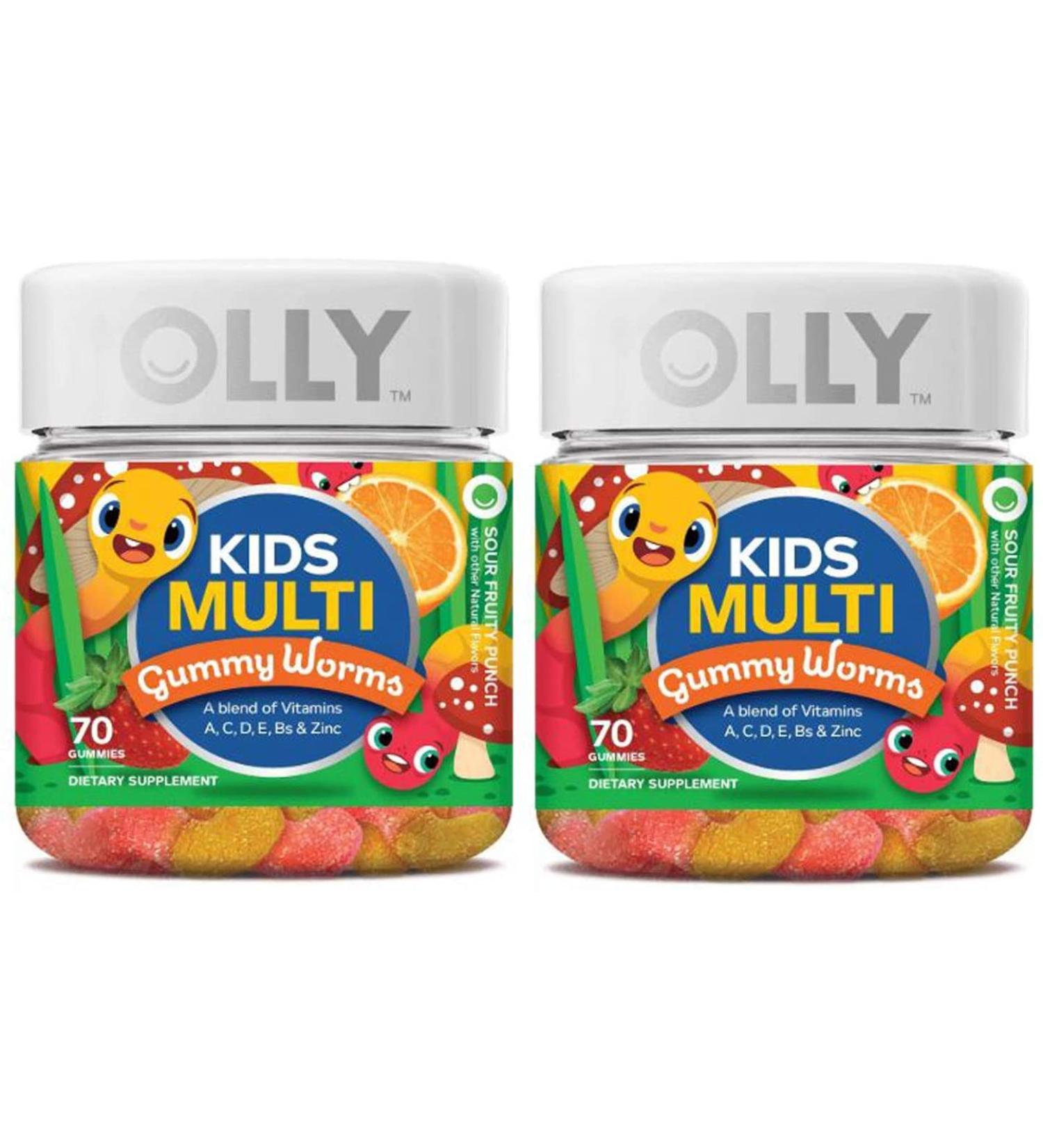 Olly Kids Multivitamin Gummy - Sour Fruity Punch - 70 Gummies 2 Pack