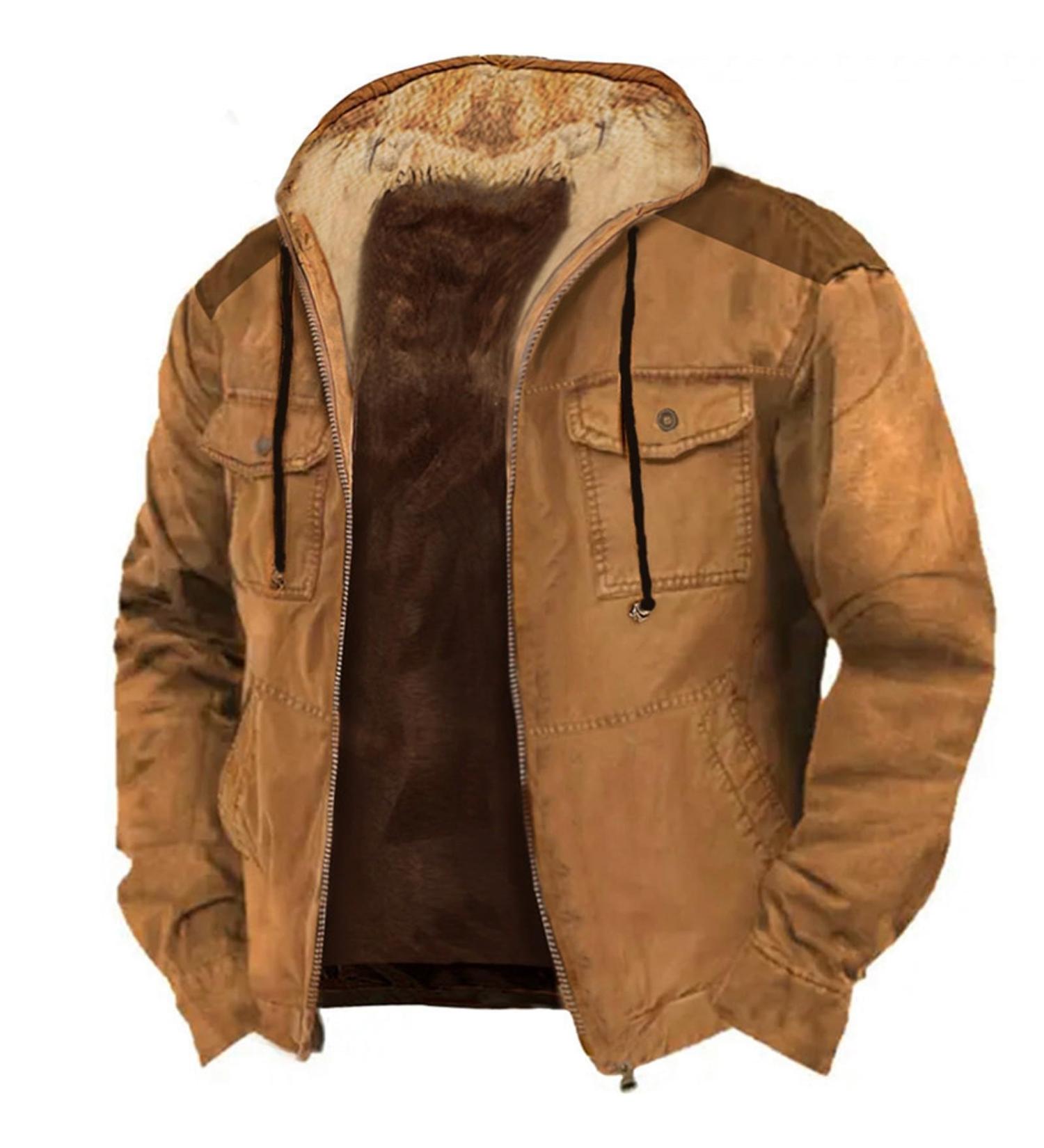 Hanxiulin Oversized Plush Jacket - Warm Lined Fleece Coat for Men | Winter Outerwear & Quilted Design - Buy Online on GoSupps.com