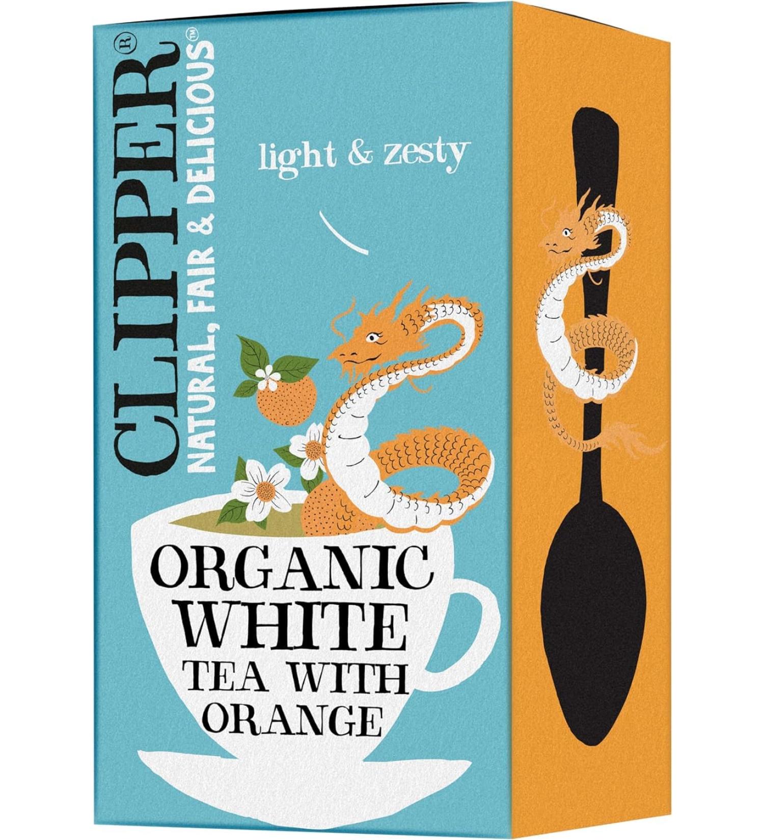 ORGANIC WHITE ORANGE TEA (20 x 1.7 g) - CLIPPER - Buy Online on GoSupps.com