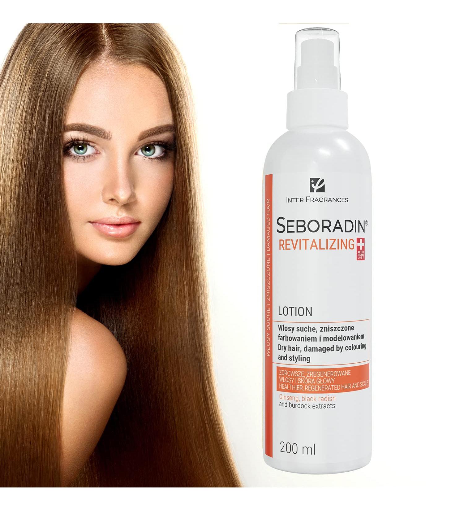 Seboradin Revitalizing Lotion Antibacterial for Men and Women Natural Extracts for Damaged Hair with Ginseng 200 ml - Buy Online on GoSupps.com