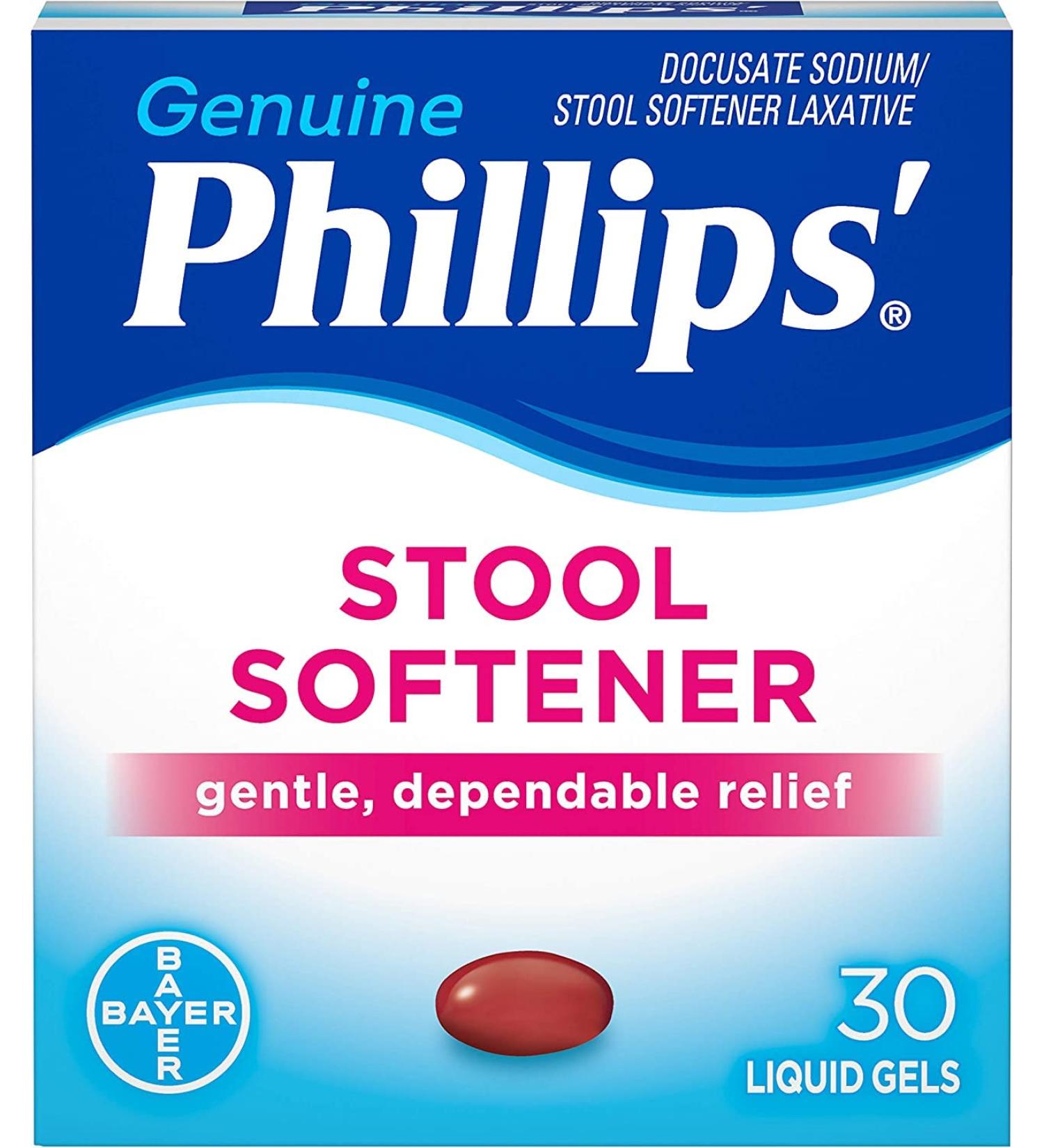 Phillips' Stool Softener Liquid Gels 30 Ct Pack of 5 - 150 Liquid Gels Total - Buy Online on GoSupps.com