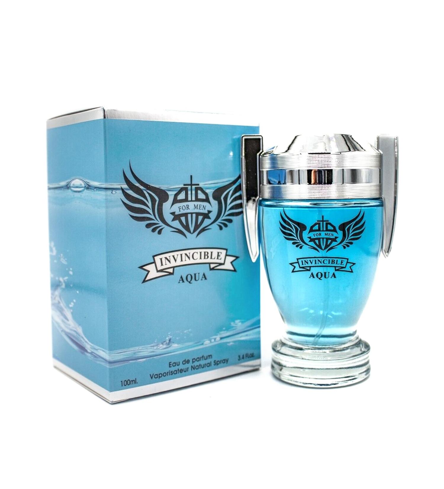Men's Cologne Invincible Aqua- Eau De Toilette Spray Perfume Fresh Scent 3.4 Fl Oz Daily Used Invincible Aqua 3.4 Fl Oz (Pack of 2) - Buy Online on GoSupps.com