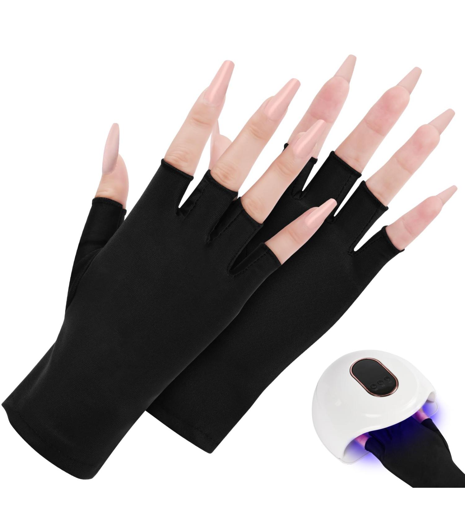 ACWOO UV Gloves for Gel Nails 1 Pair UV Protection Gloves for Manicures Anti UV Gloves for Nail Lamp Manicures Dryer Nail Skin Care Fingerless UV Protection Gloves Protect Hands from UV Harm 1 Pair Black - Buy Online on GoSupps.com