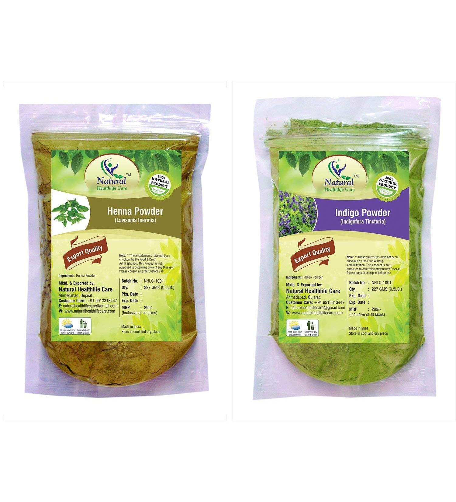 QURA QURA Lawsonia Inermis 100% Indigo Leaf Henna Powder (227 g)