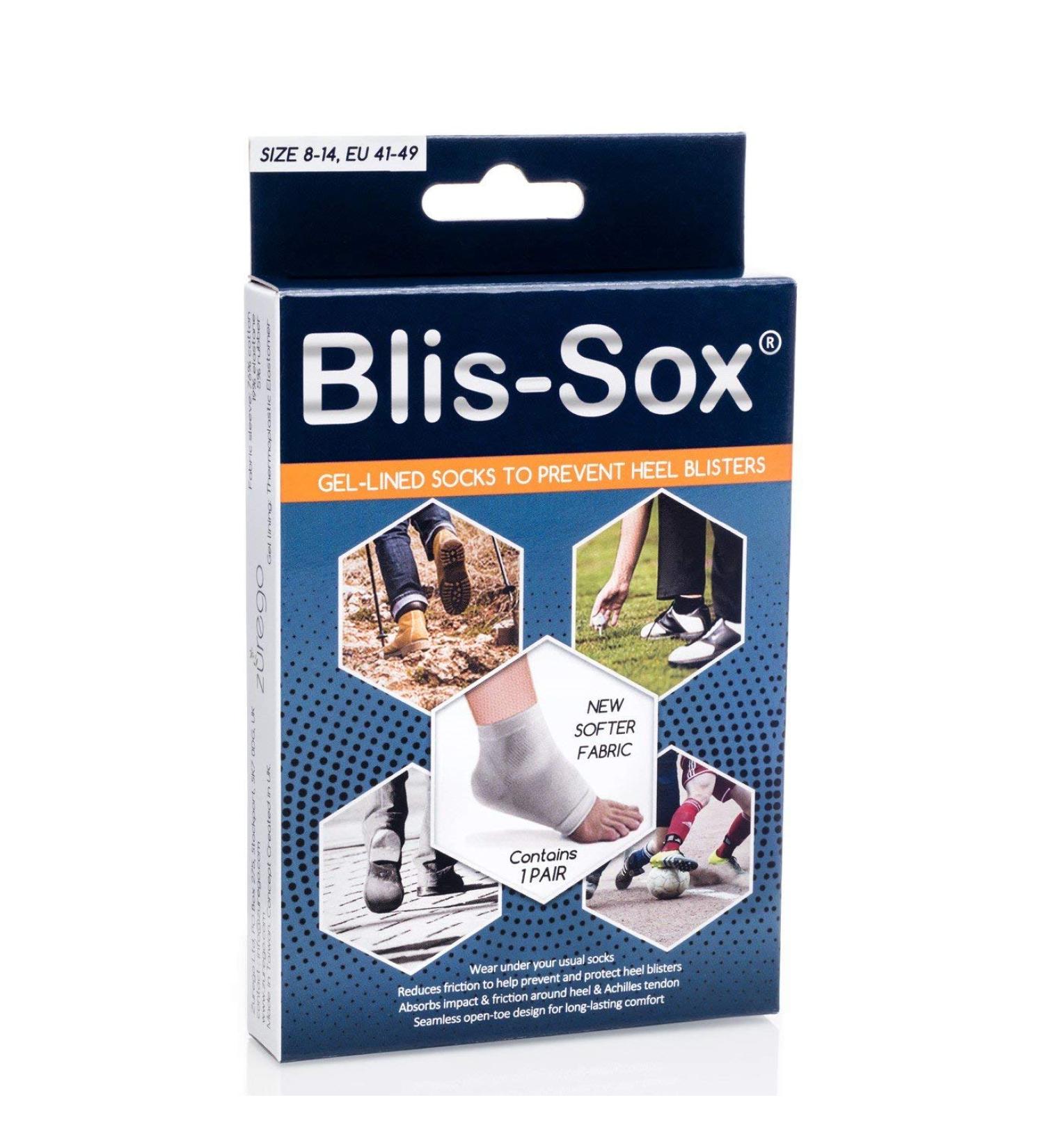 Blis-Sox Grey Blister Prevention Socks - Size 8-14 | Comfortable Moisture-Wicking Compression Socks - Buy Online on GoSupps.com