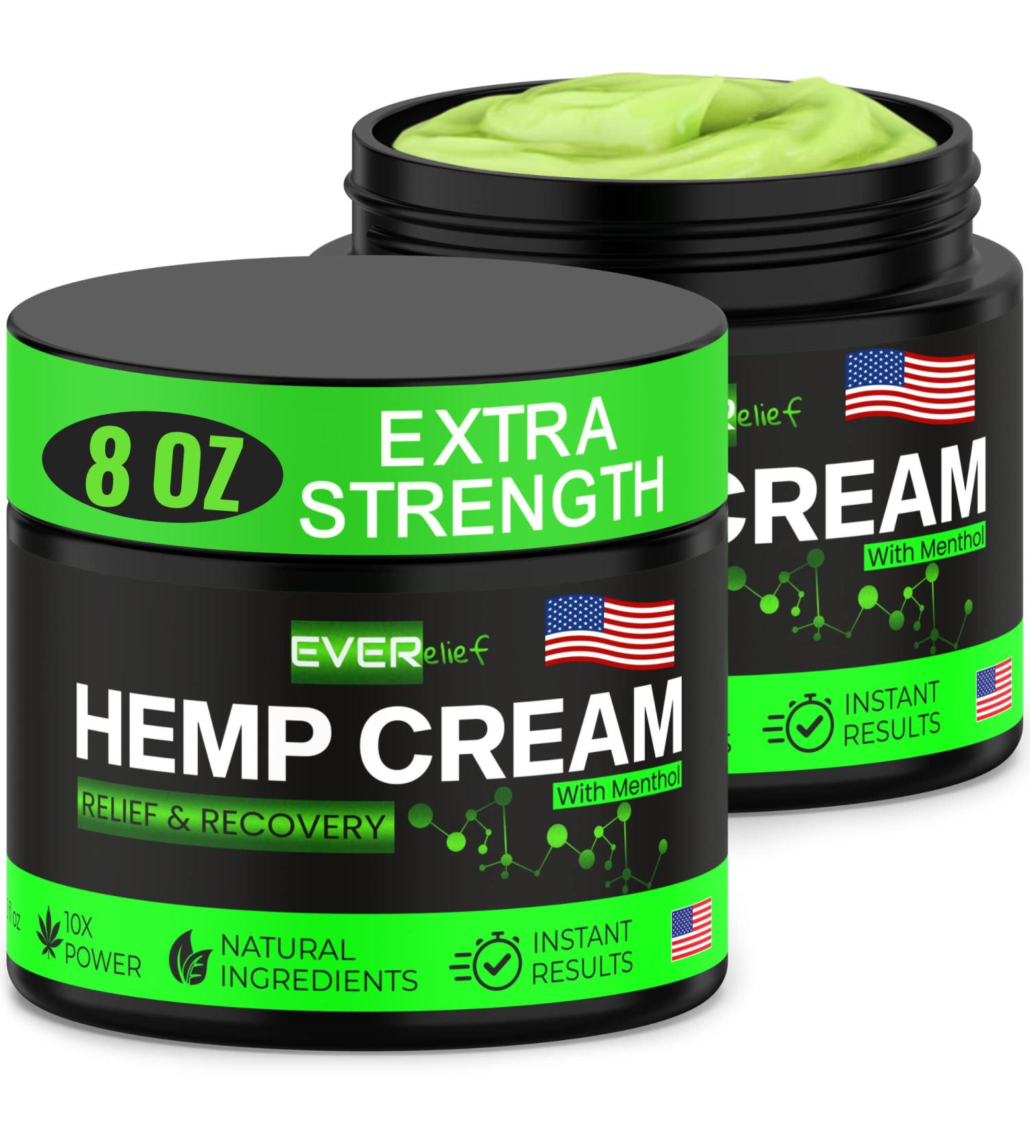 Hemp Cream 2 Pack - Maximum Strength for Muscle & Joint Relief - Natural Hemp Oil Extract with Turmeric, MSM & Arnica - Made in USA 8 Oz - Buy Online on GoSupps.com