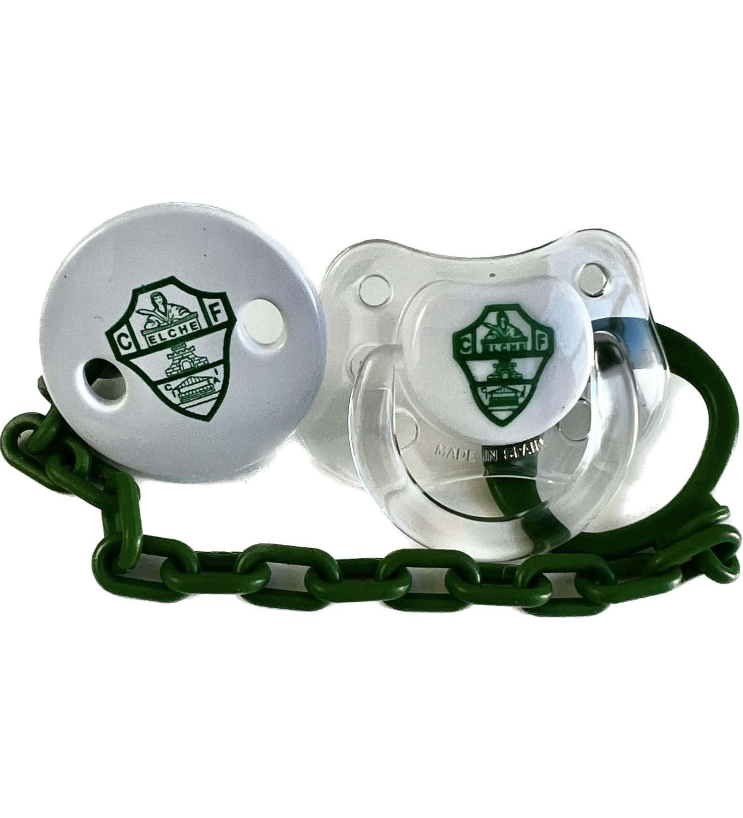 Elche CF Unisex Baby Pacifier + Brooch Set - Green - 0 Months - Shop Internationally! - Buy Online on GoSupps.com