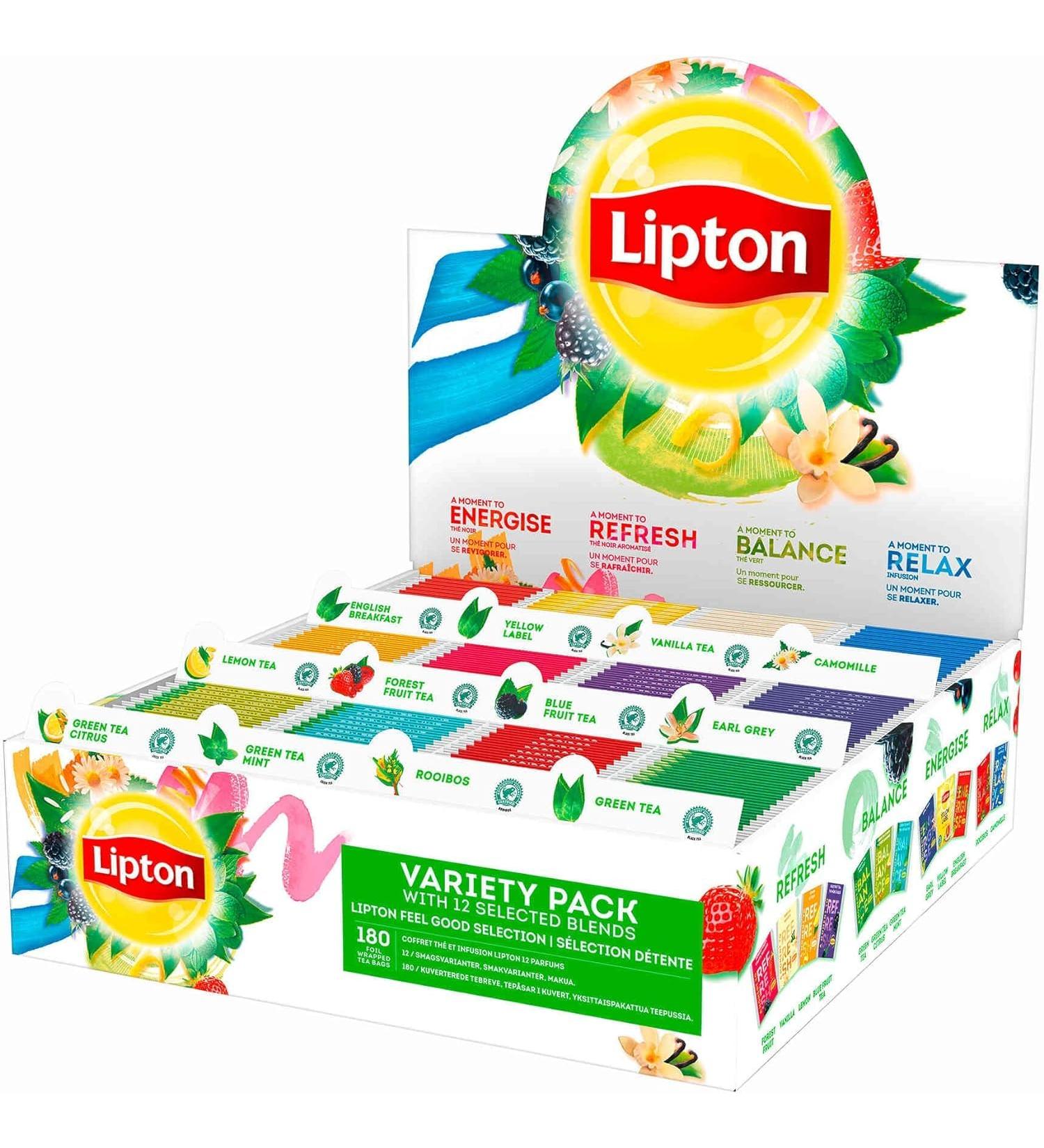 Lipton Relaxation Selection Tea and Infusion Set 12 Different Tastes Green Tea Black Tea and Infusions Cold or Hot Infu - Buy Online on GoSupps.com