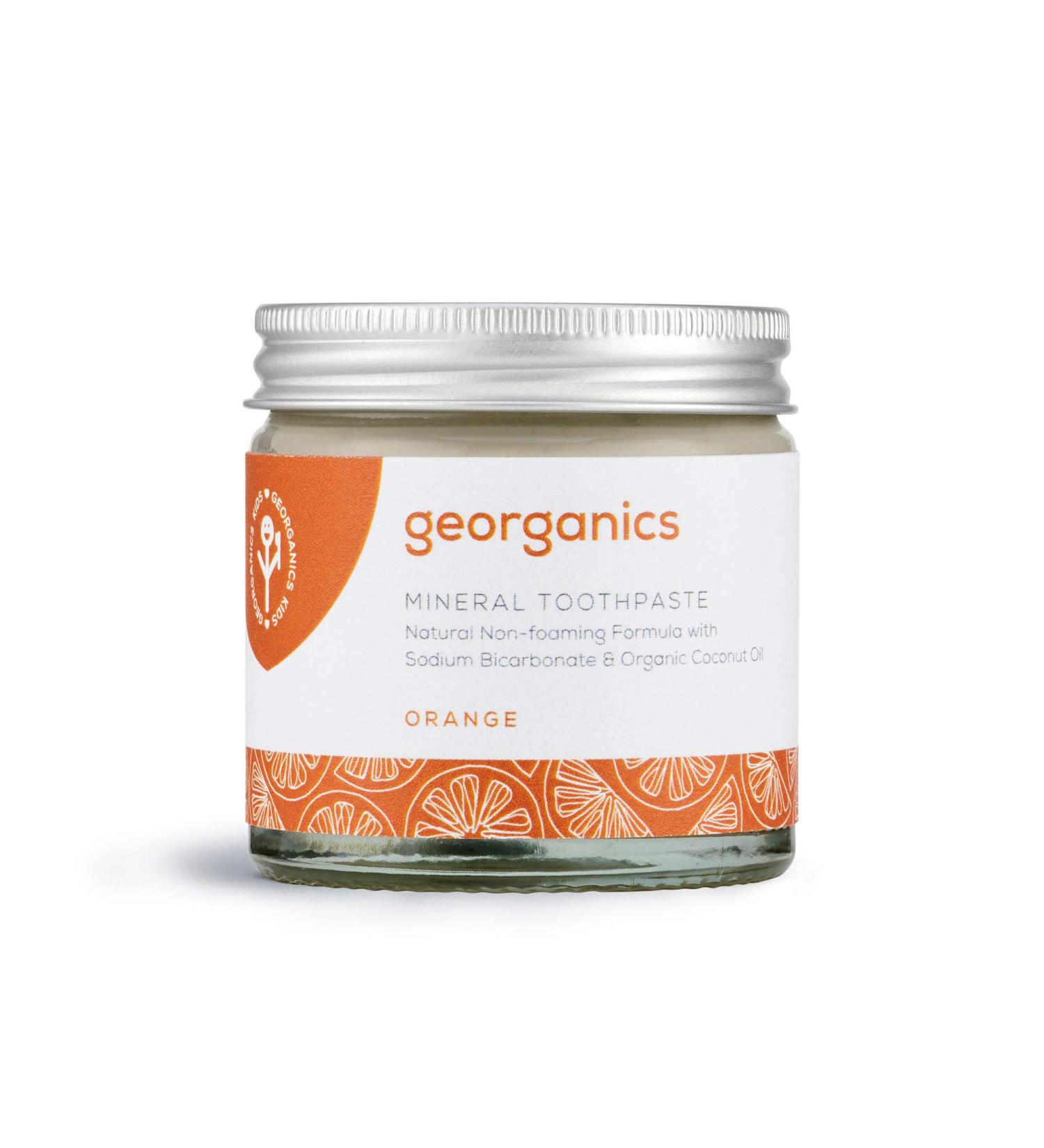 Georganics Mineral Rich Teeth Whitening Toothpaste Vegan and Fluoride free Orange 60ml - Buy Online on GoSupps.com