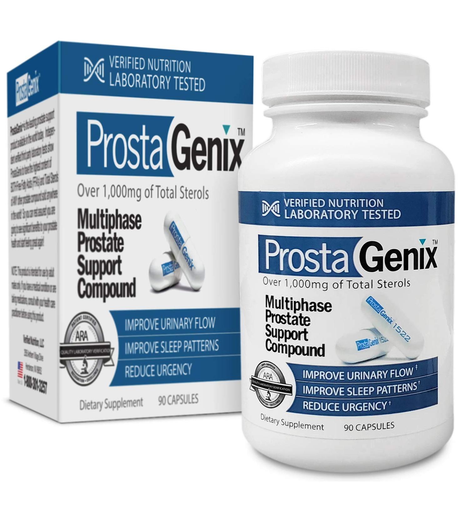 ProstaGenix Multiphase Prostate Supplement - Featured on Larry King TV Show - Over 1 Million Sold - Stop Nighttime Bathroom Trips & More - 90 Capsules - Buy Online on GoSupps.com