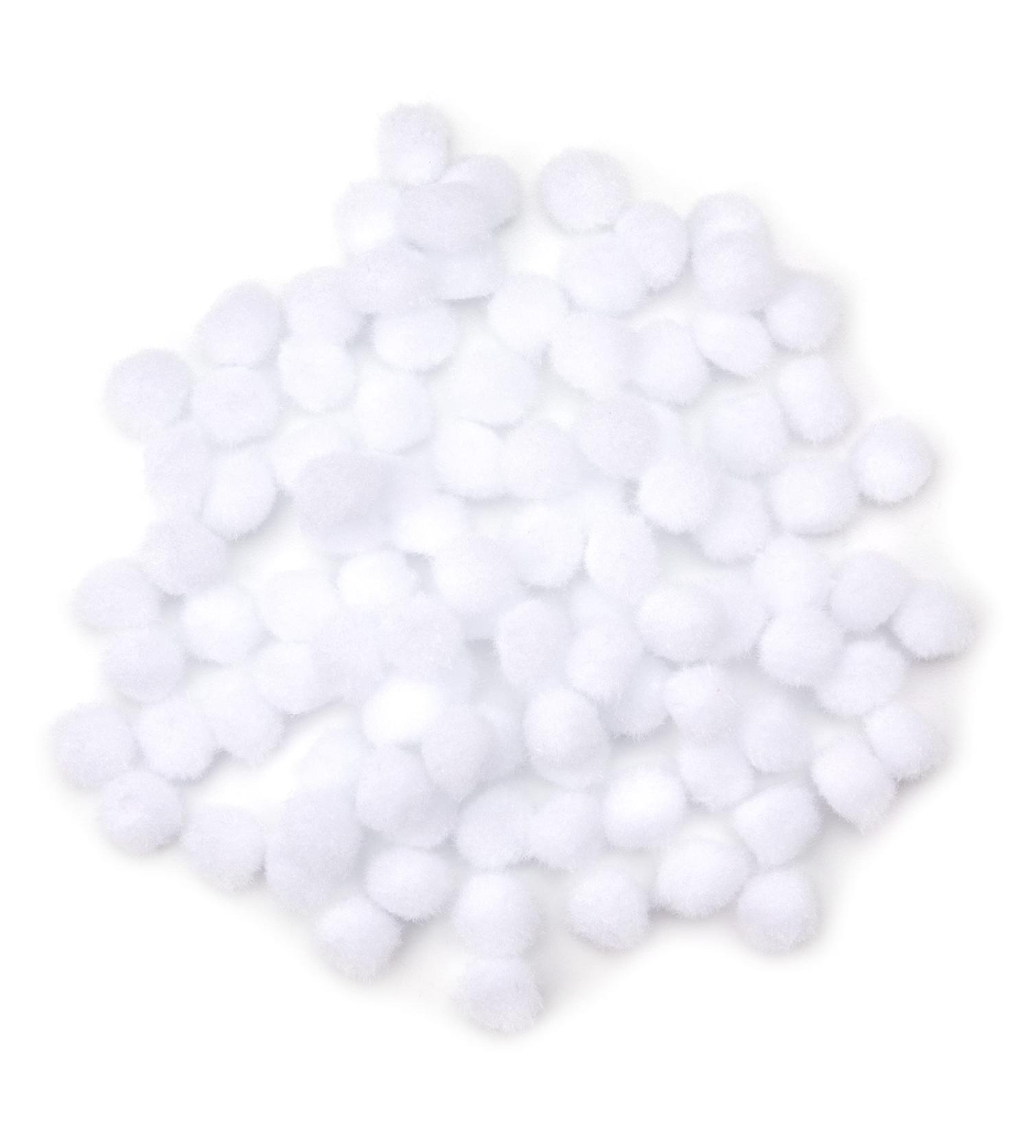 DIY White 1/2 inch Poms 100 Pack by Cousin - Craft Supplies - Buy Online on GoSupps.com