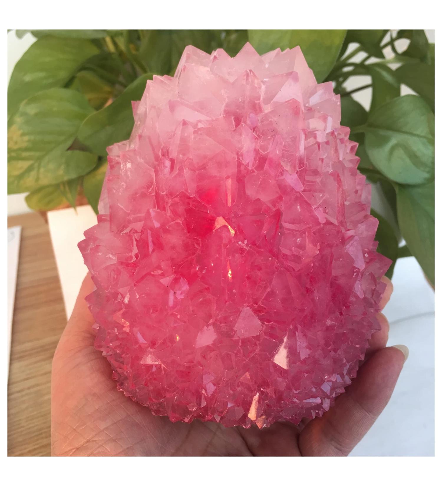 Natural Crystal Rough Crystal Cluster Rare and Beautiful Rose-Colored Quartz Crystal Cluster specimens Stones 900-1000g - Buy Online on GoSupps.com