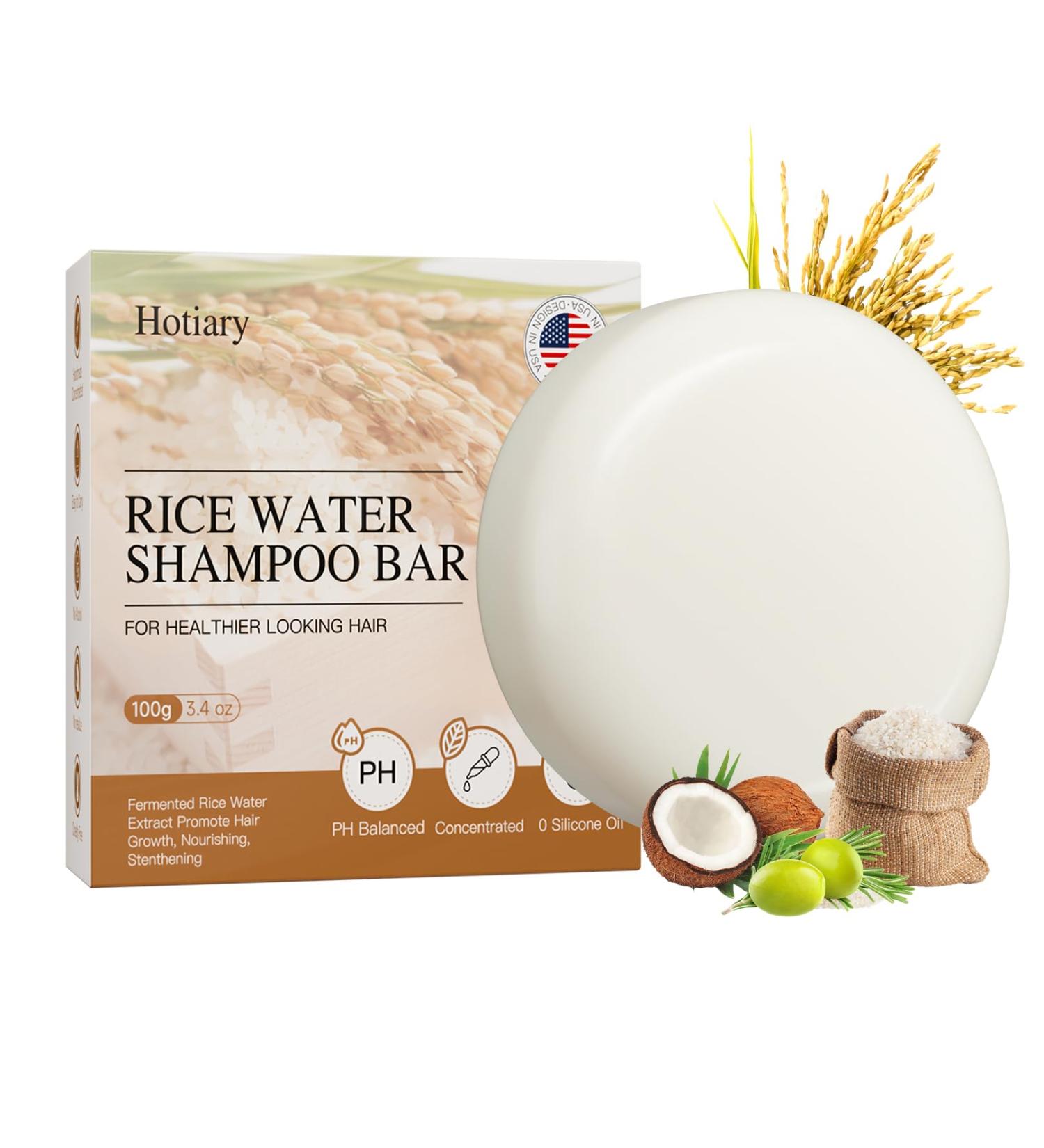 Rice Shampoo Bar - Solid Rice Water Soap for Hair Growth & Strength | Anti Hair Loss for Fine & Oily Hair | Cruelty-Free & Silicone Oil Free - Buy Online on GoSupps.com