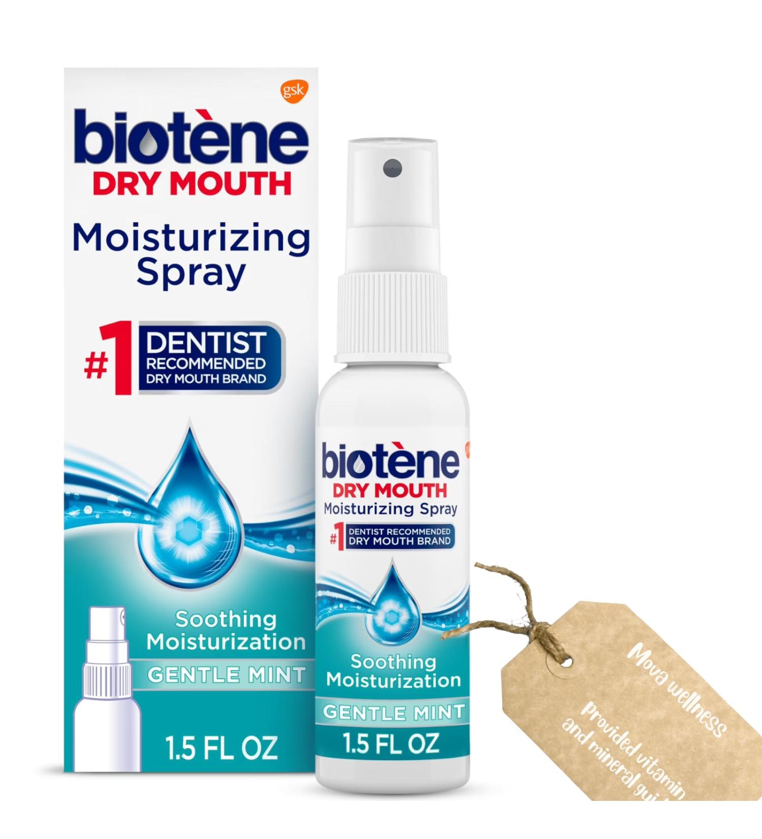 Pack of 1: Moisturizing Mouth Spray Gentle Mint Flavor 1 fl oz | Fresh Mint Refreshment for Everyday Use