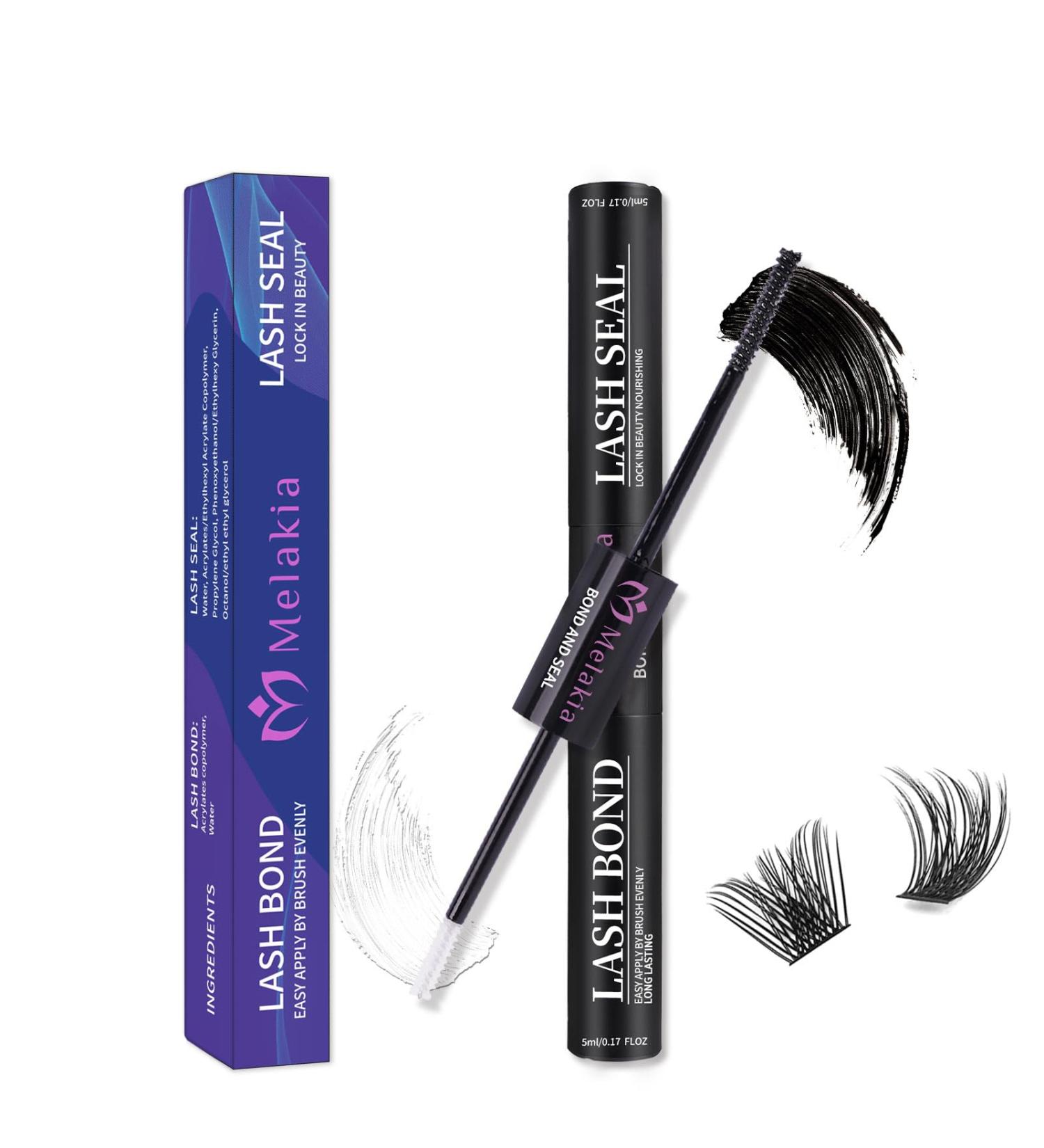 Lash Bond and Seal - Melakia Cluster Lash Extension 10ml | Super Strong Hold Long Lasting DIY Lash Adhesive - Buy Online on GoSupps.com