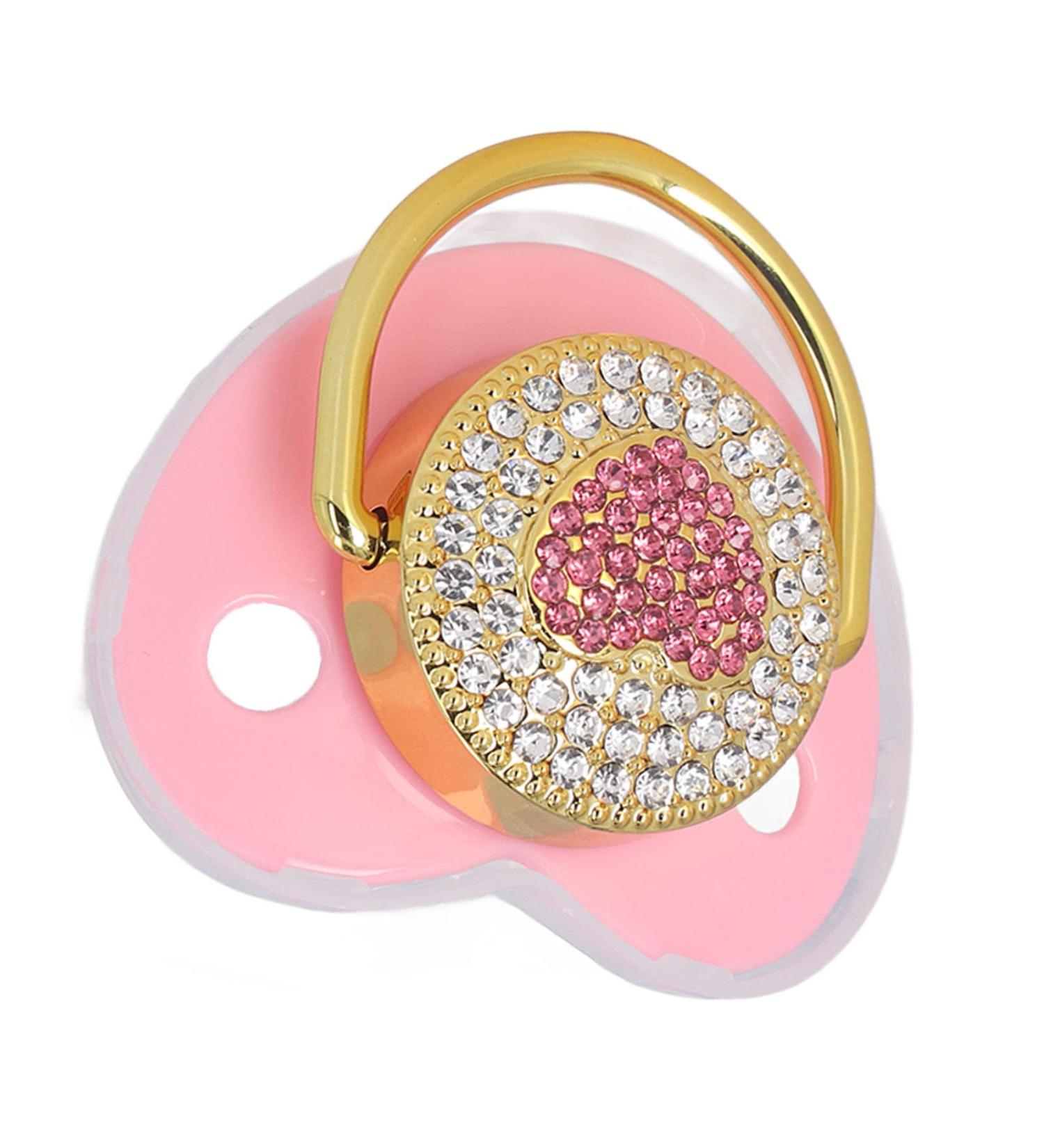Bling Pacifier - Hygienic Silicone Baby Pacifier for Newborns - Pink Sleep Aid - Buy Online on GoSupps.com