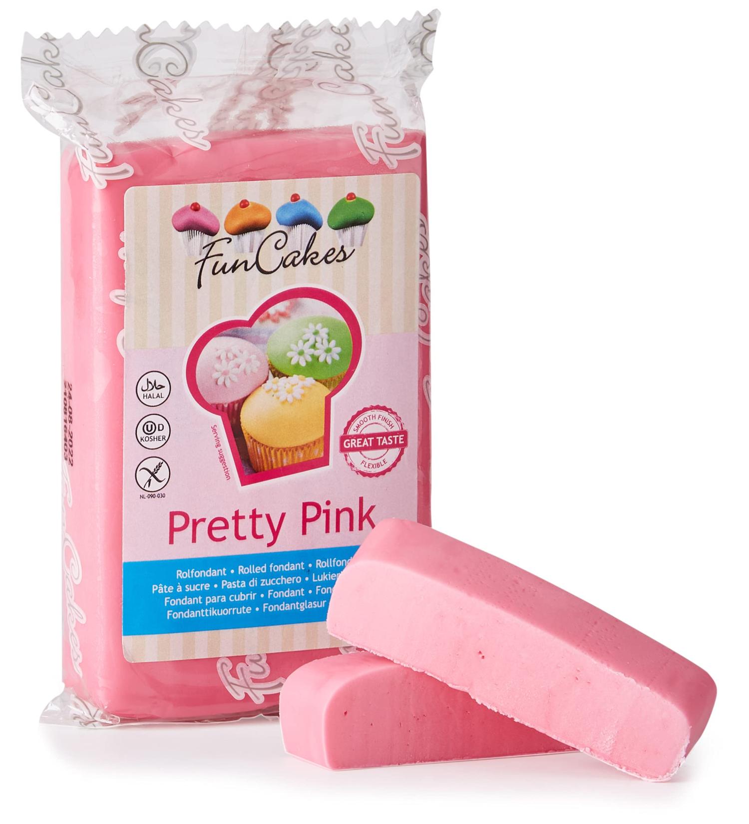 FunCakes Fondant - Pretty Pink 250g | Ideal for Baking Decorating & Cakes | Buy Online Internationally - Buy Online on GoSupps.com