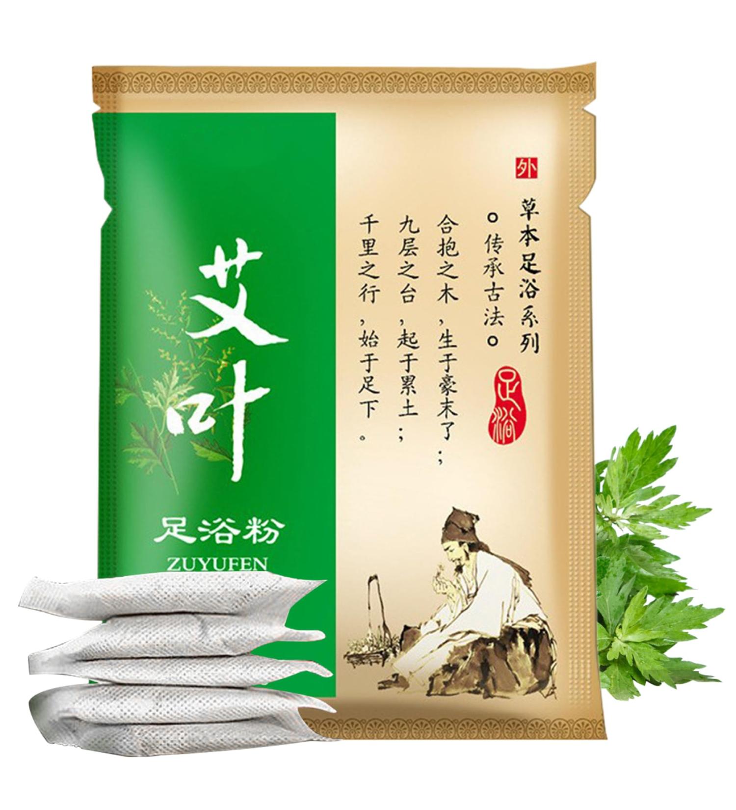 Detox Foot Soak 100 Bags Foot Bath Herb Lymphatic Drainage Chinese Herbal Organic Wormwood Leg Foot Bath Bag Chinese Herbal Foot Bath Spa Powder Kits for Home Travel Gift - Buy Online on GoSupps.com
