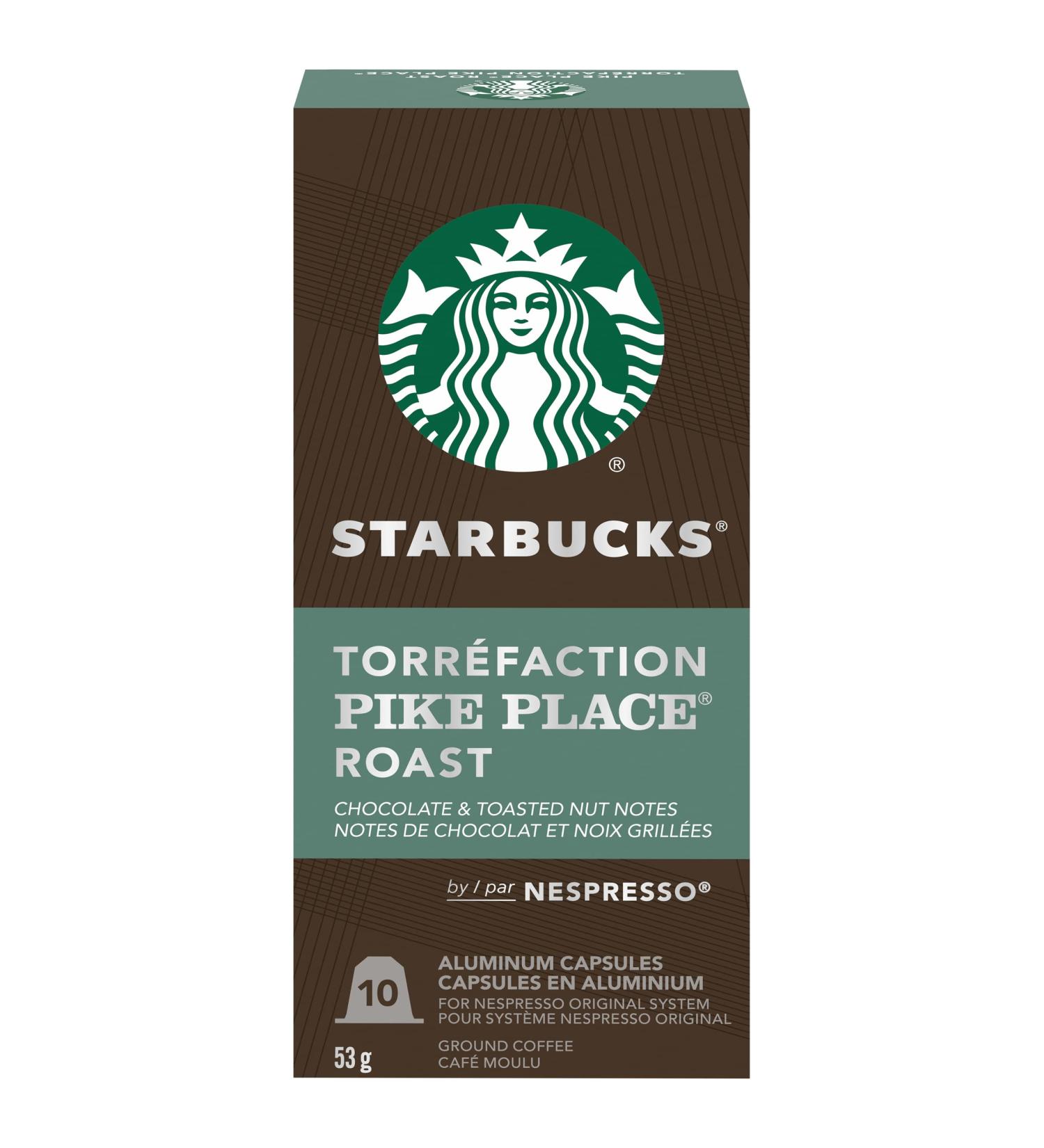 Starbucks By Nespresso Pike Place 10 Nespresso Coffee Pods - Buy Online on GoSupps.com