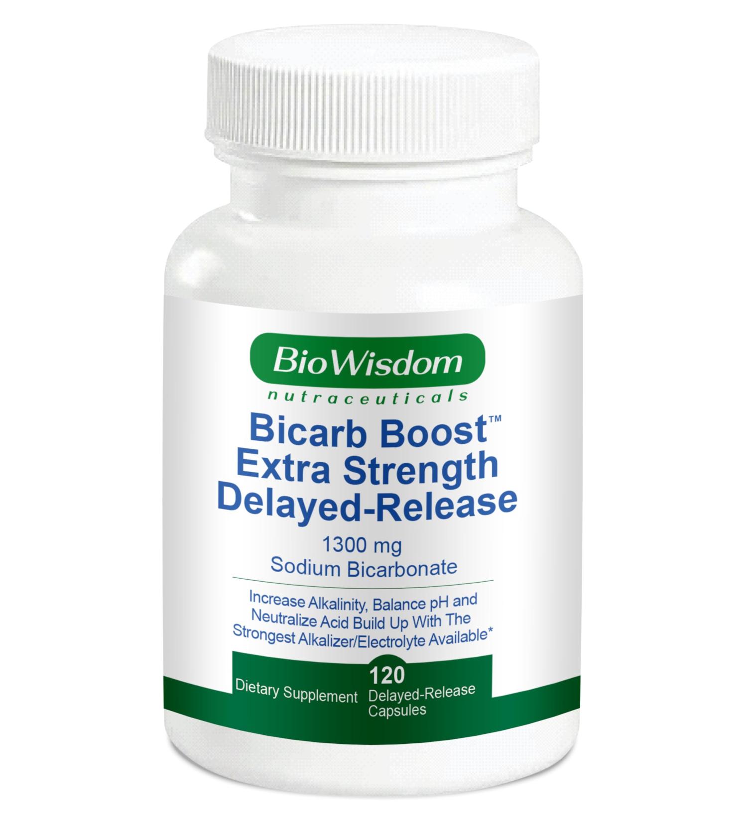 Bicarb Boost Sodium Bicarbonate Capsules Extra Strength 1300mg Organic Use Delayed-Release Sodium Bicarbonate Tablet, Kidney, Alkalinity, Health, Pure Baking Soda Tablet 120 Sodium Pills - Buy Online on GoSupps.com