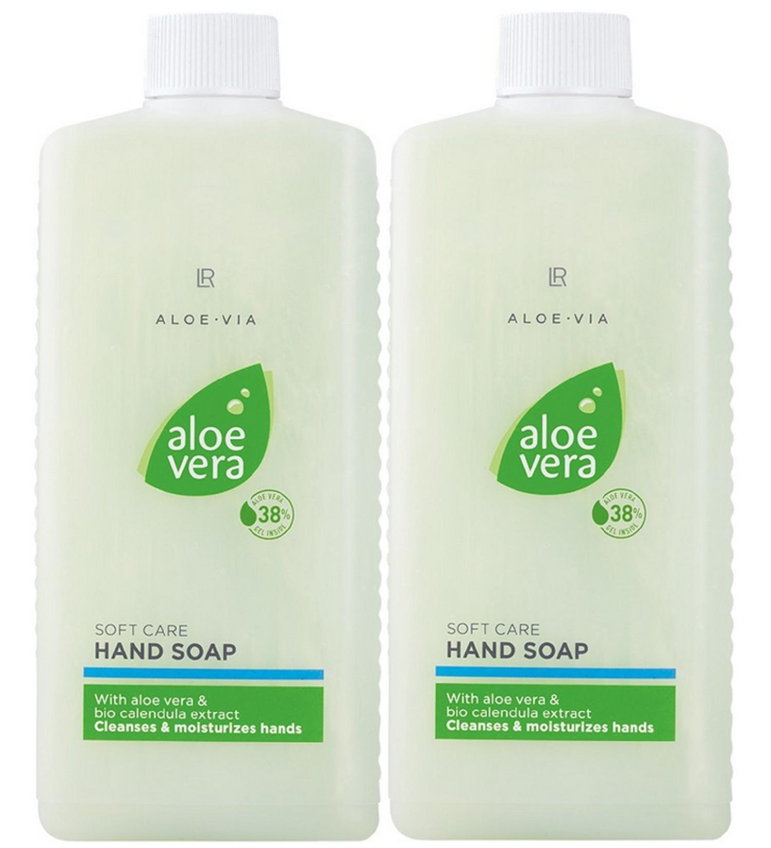 Aloe Via Gentle Hand Soap Refills with Aloe Vera 500ml (Pack of 2)