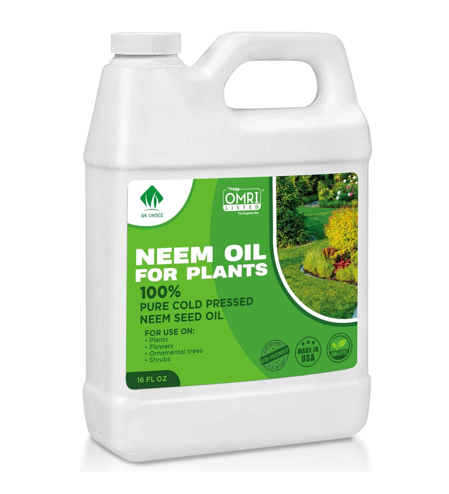 16oz 100% Pure Cold Pressed Neem Oil Spray Concentrate for Plants - Indoor/Outdoor Horticultural Use on Flowers  Vegetables  Fruit Trees - Non-Toxic Formula - Buy Online on GoSupps.com