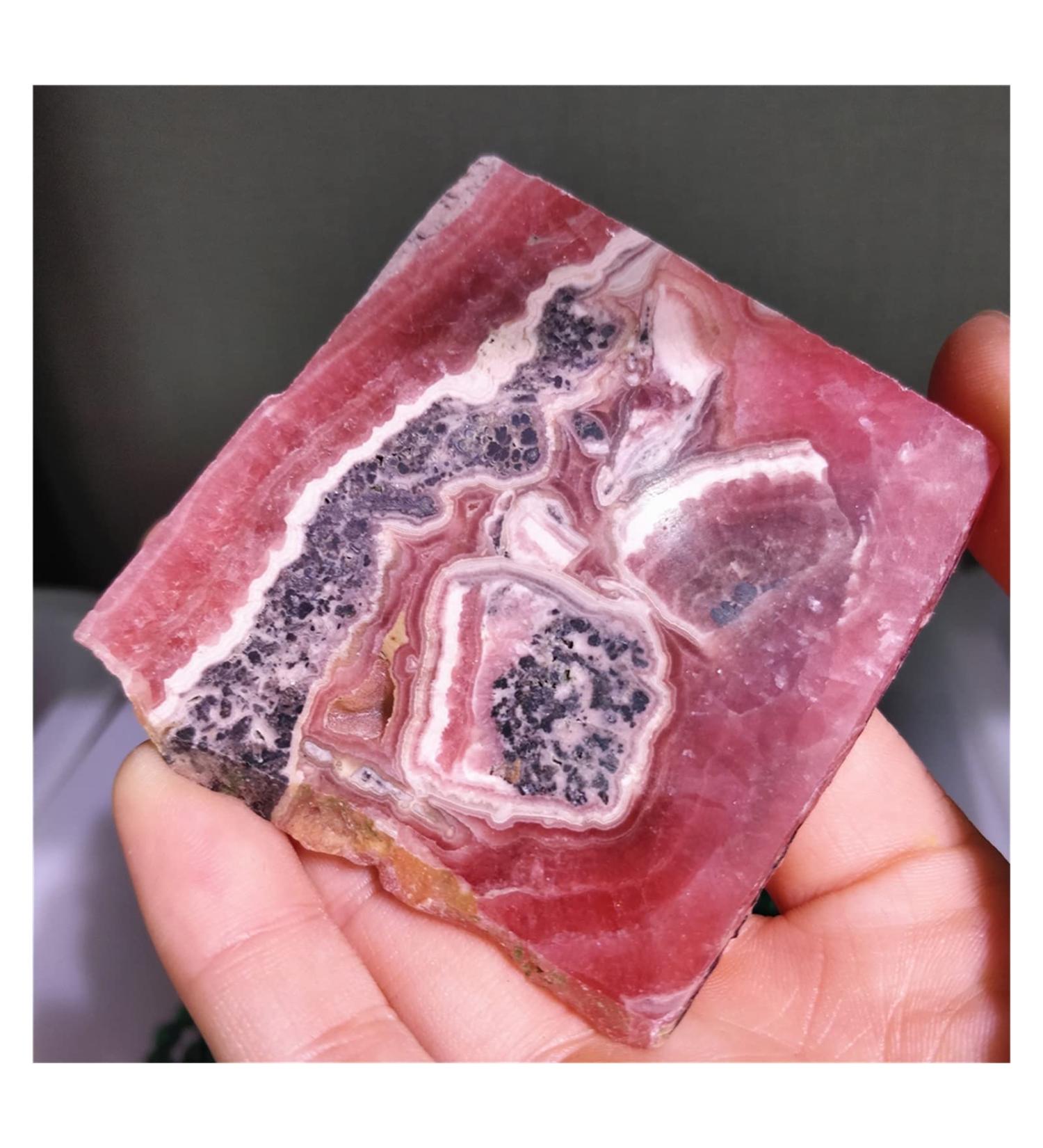 Natural Raw Rhodochrosite Crystal Slab Gemstones Specimens Flat Slices Yoga Decor Indie Jewelry Expensive Stones (Size : 35-50g a pc) - Buy Online on GoSupps.com