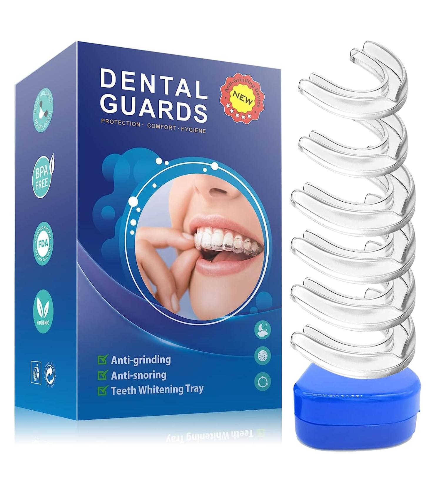 Leogony 6PCS Tooth Guard for Grinding Teeth at Night Bruxism Mouth Guard Night for Adults & Kids Reusable Mouthguard for Sleeping - Buy Online on GoSupps.com