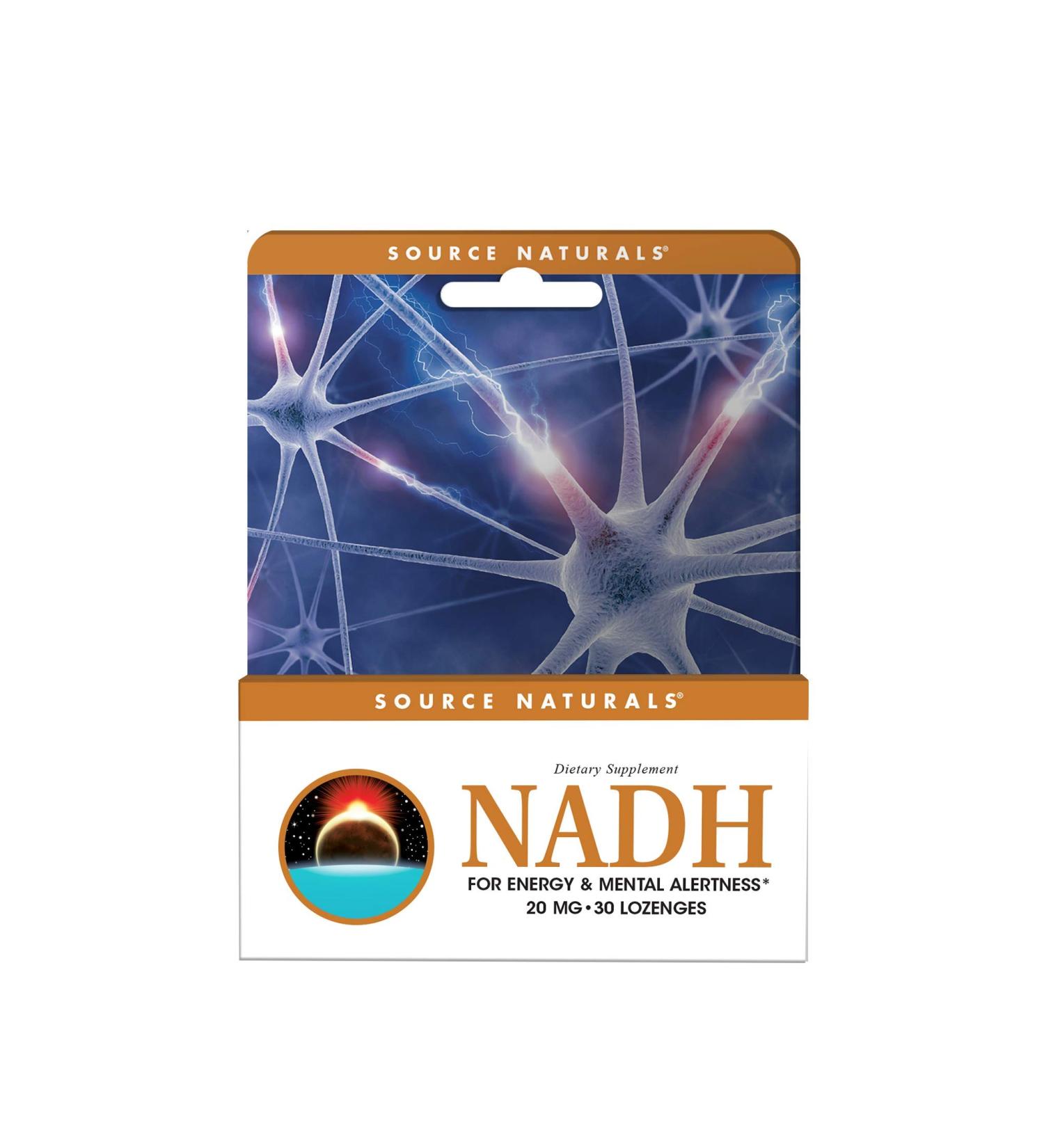 Source Naturals NADH 20 mg Sublingual Tablets - 30 Count | Boost Energy & Cognitive Function - Buy Online on GoSupps.com