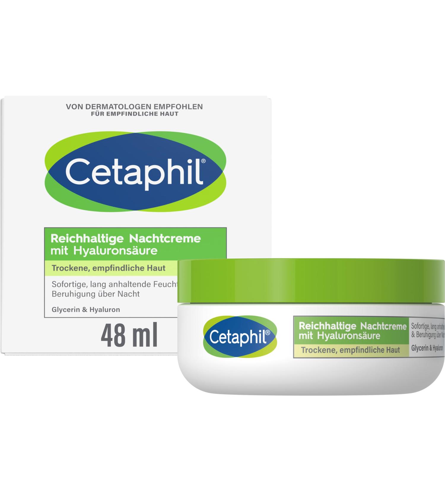 Cetaphil Rich Night Cream with Hyaluronic Acid 48 g - Buy Online on GoSupps.com